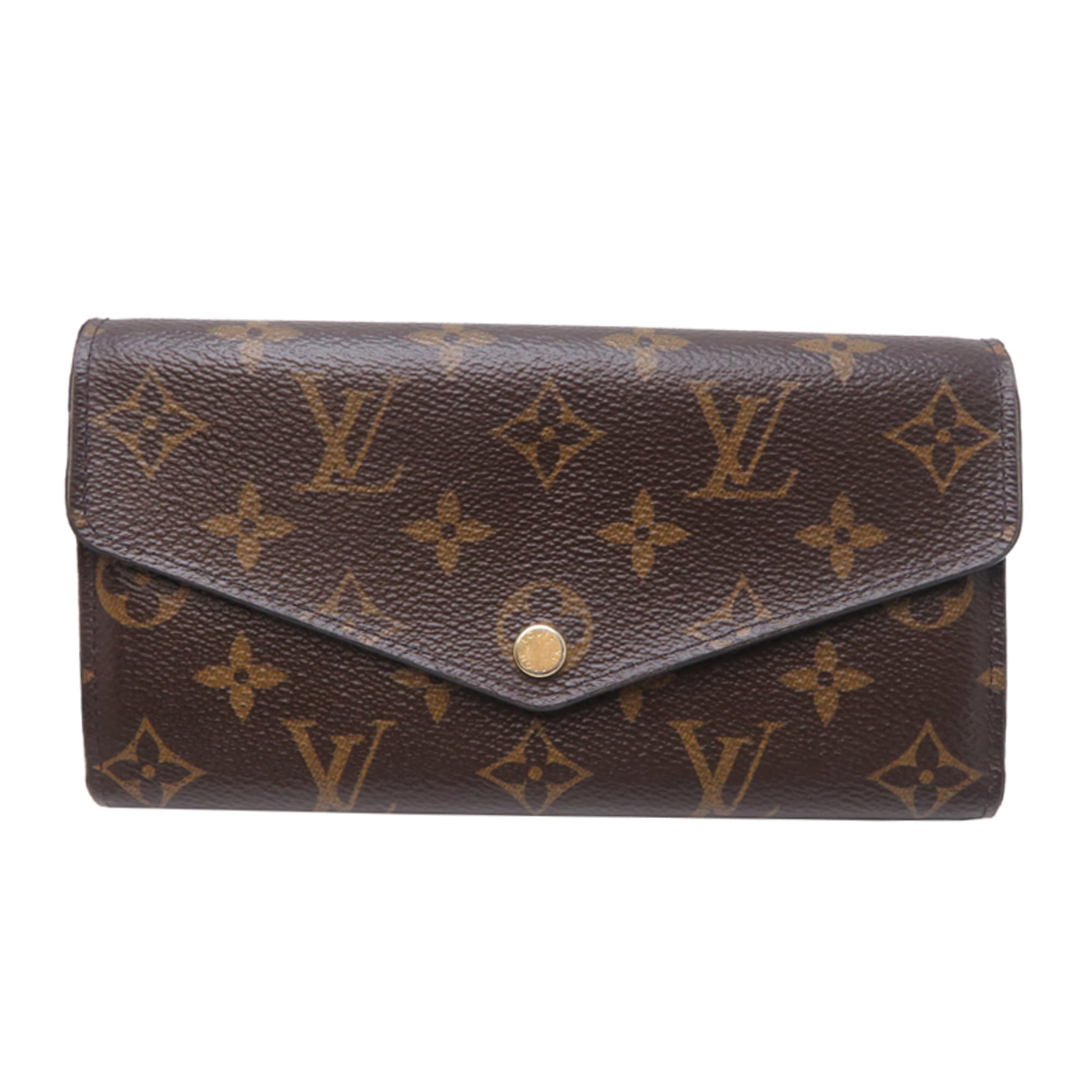 Louis Vuitton Monogram Brown Fuchsia Monogram Long Wallet