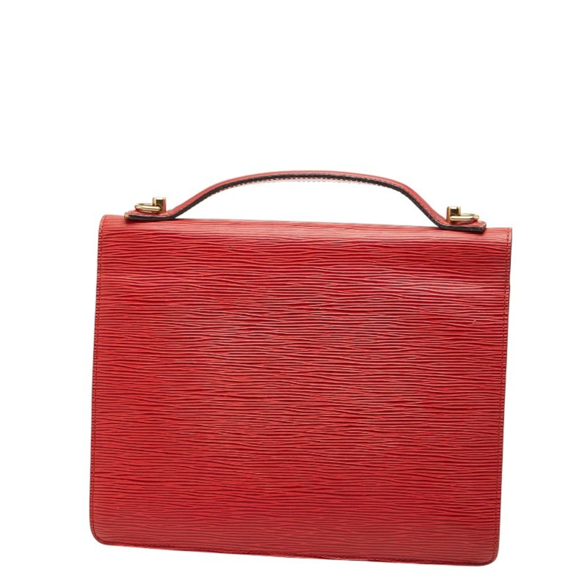 Louis Vuitton Castilian Red Leather Handbag Shoulder Bag