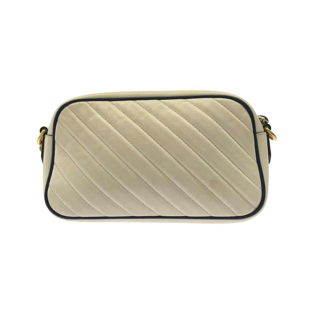 Gucci Dark Blue White Leather Shoulder Bag (Pre-Owned)