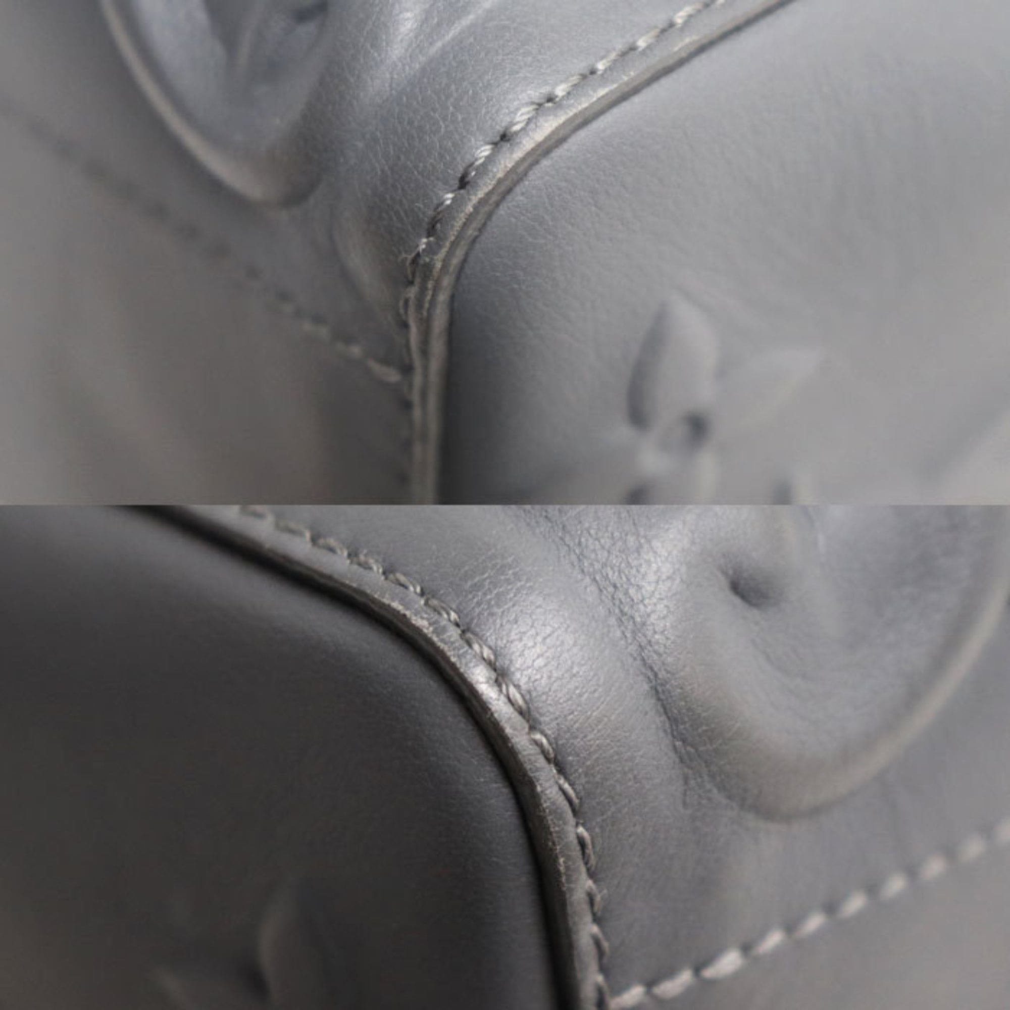 Louis Vuitton Gray Leather Shoulder Bag