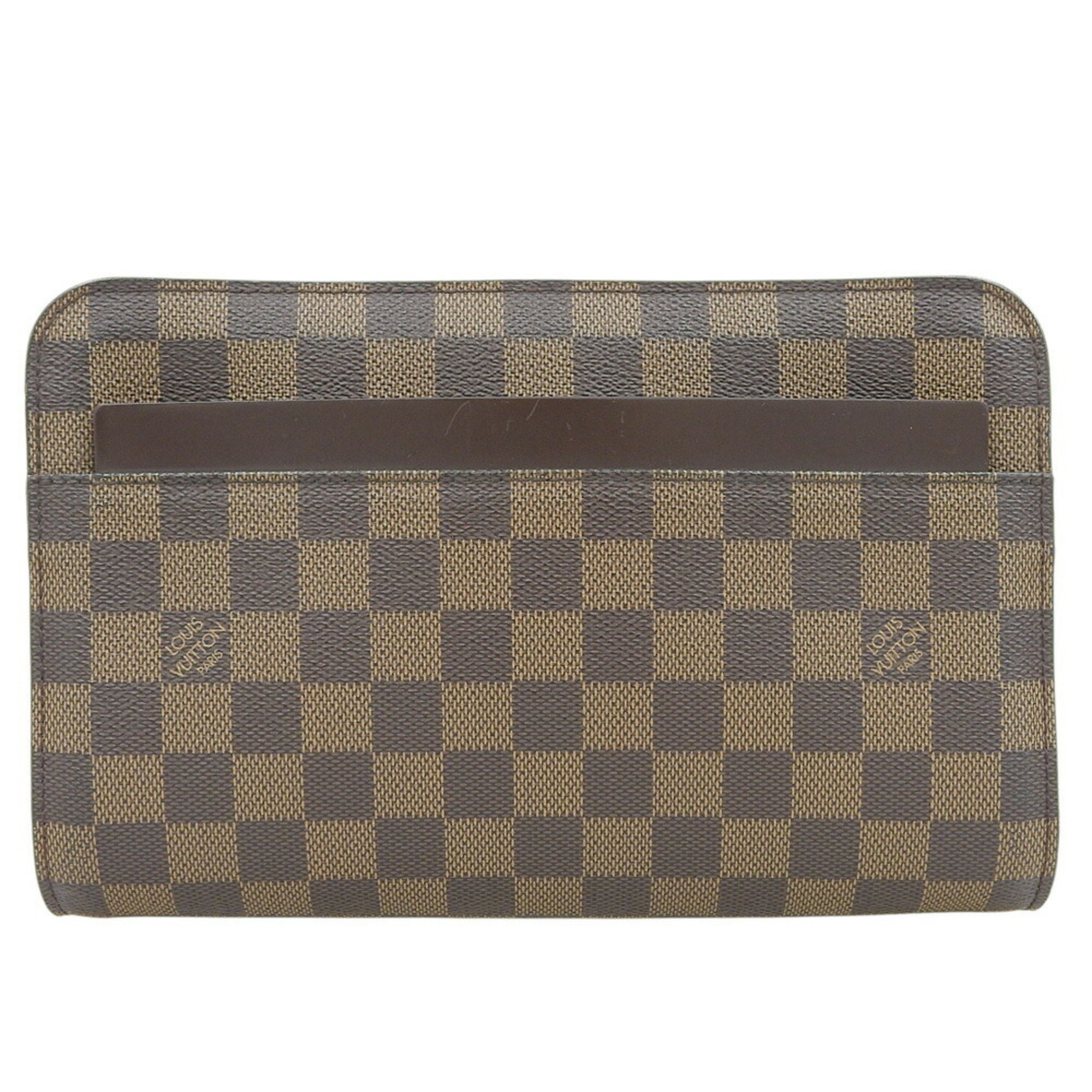 Louis Vuitton Damier Damier Canvas Ebene Pvc Clutch Bag