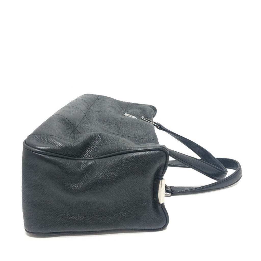 Chanel Black Grained Calfskin Boston Bag Handbag