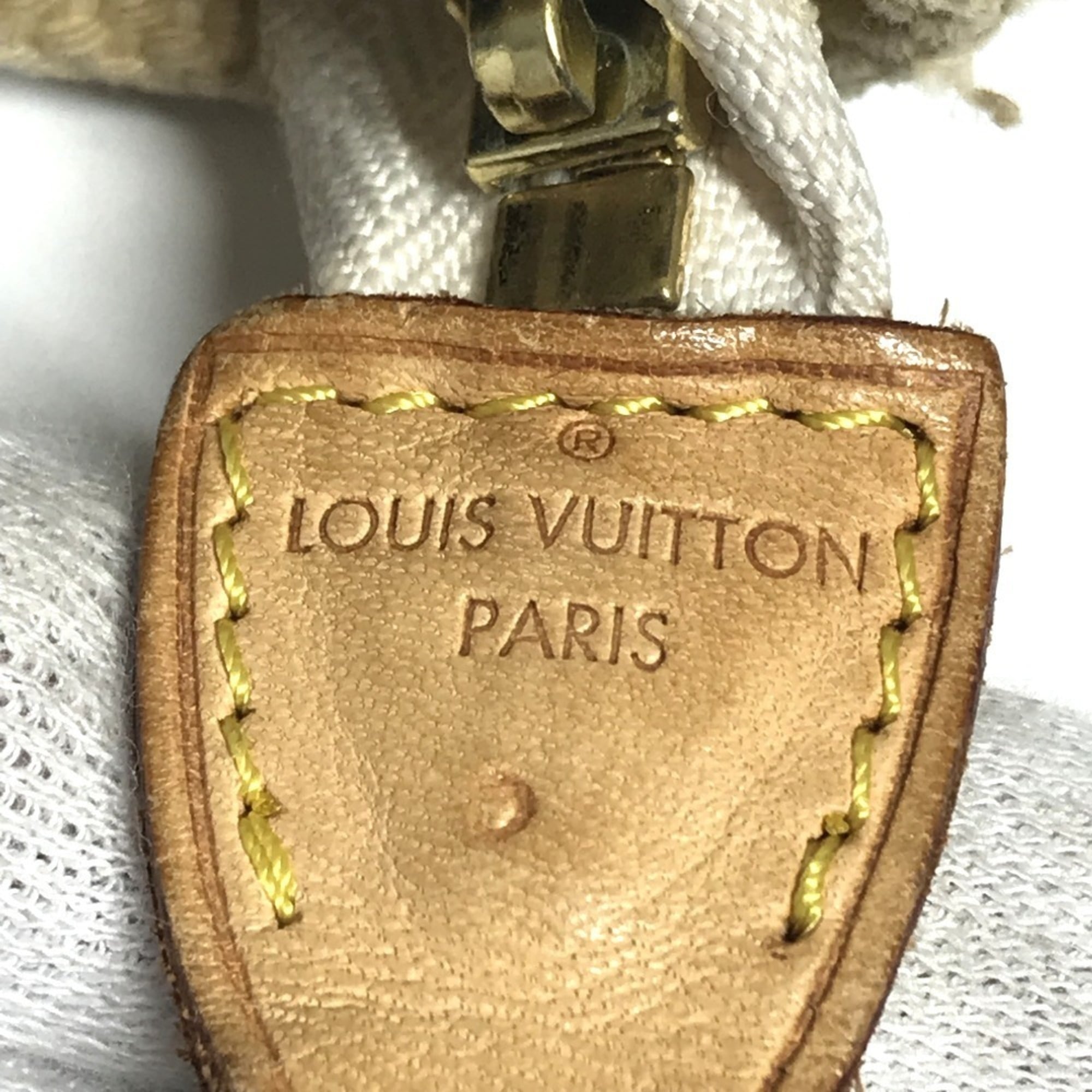 Louis Vuitton Ivory Navy Canvas Shoulder Bag Tote Bag
