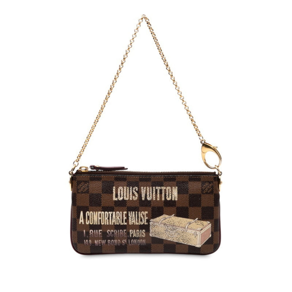 Louis Vuitton Brown Pvc Handbag Pochette Shoulder Bag