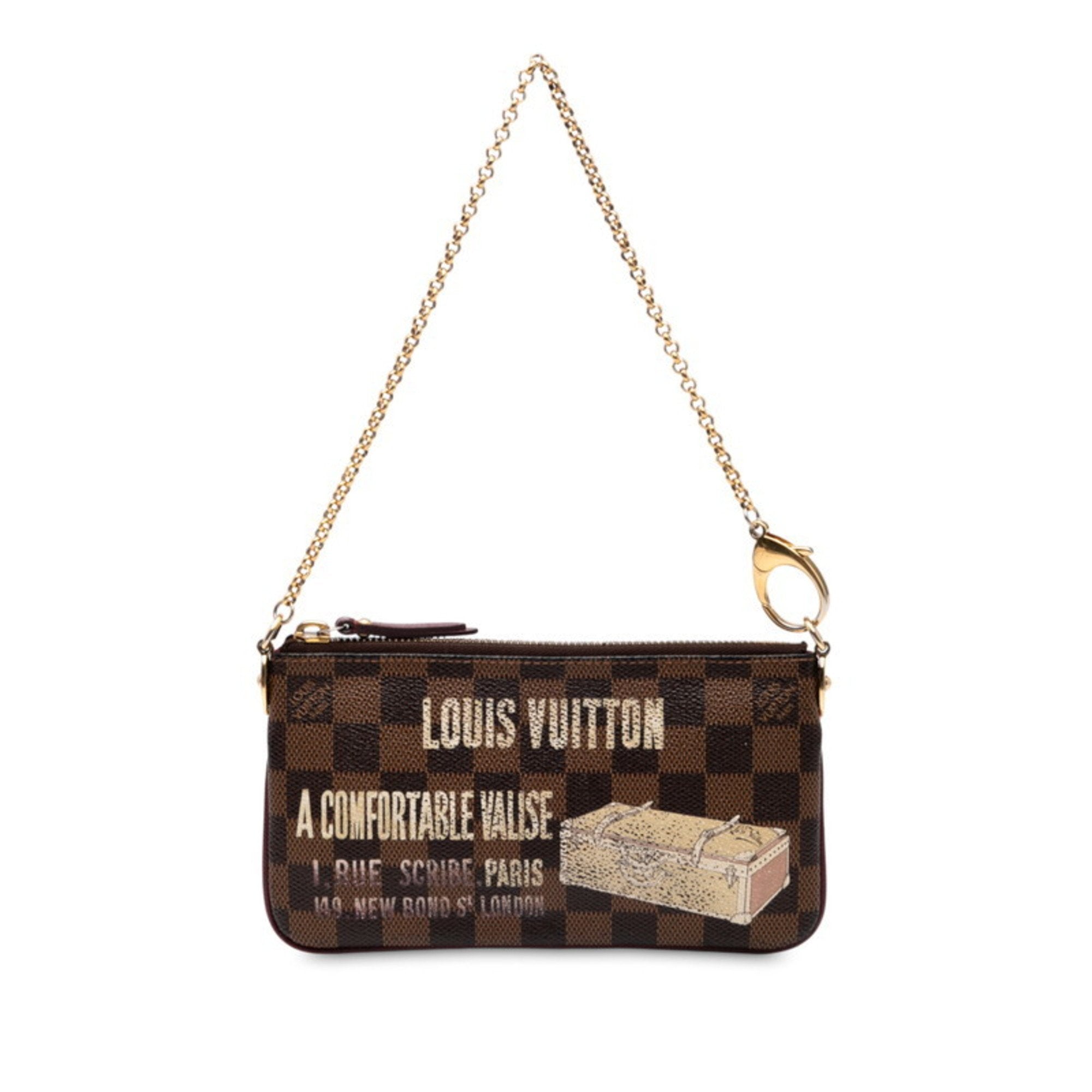 Louis Vuitton Brown Pvc Handbag Pochette Shoulder Bag