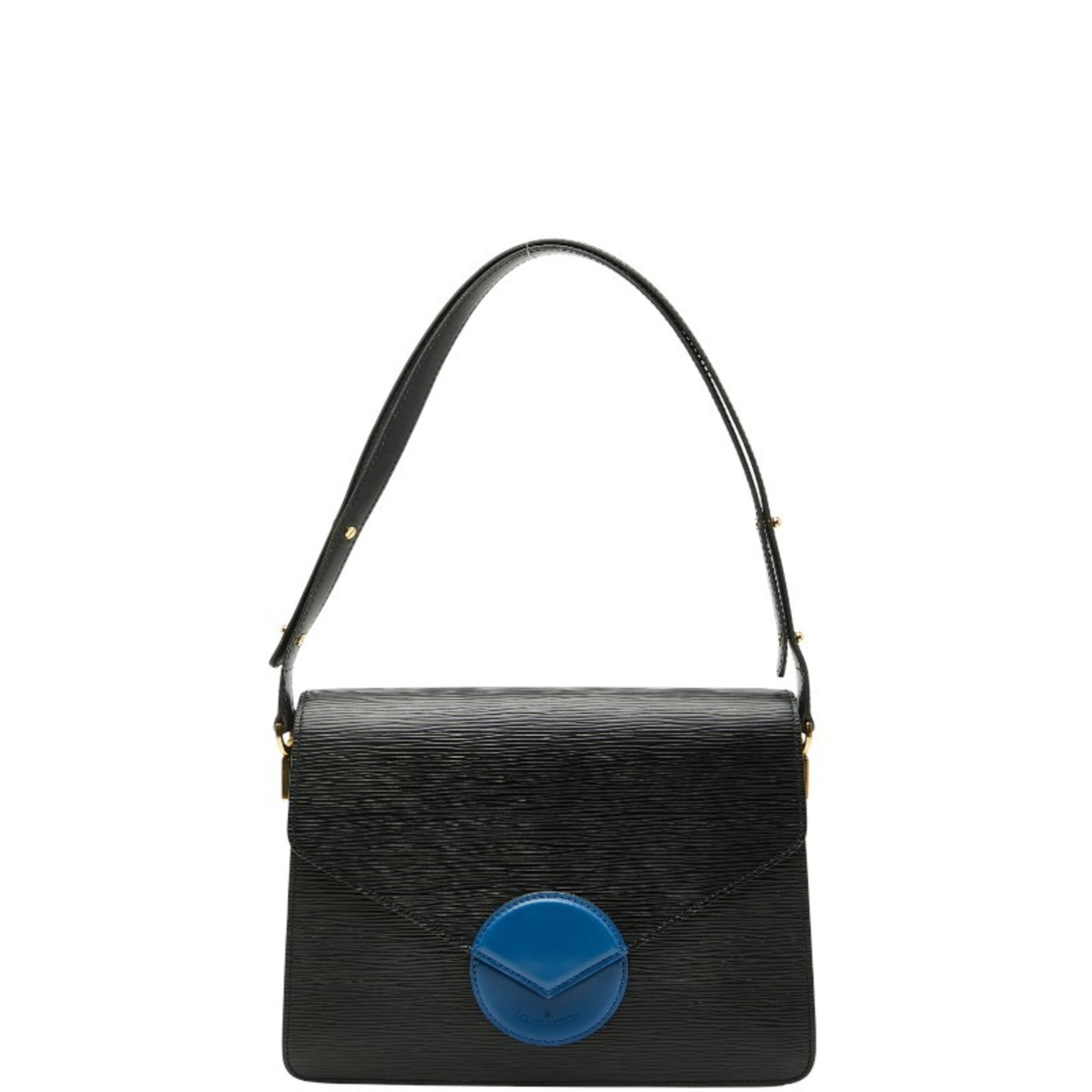 Louis Vuitton Black Blue Cuir Ombre Leather Handbag Shoulder Bag