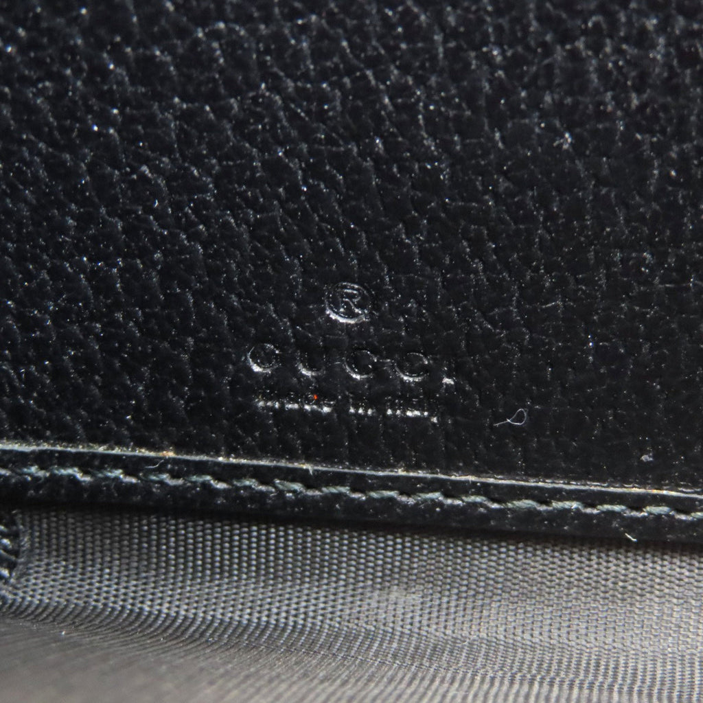 Gucci Black Leather Long Wallet (Bi-Fold) (Pre-Owned)