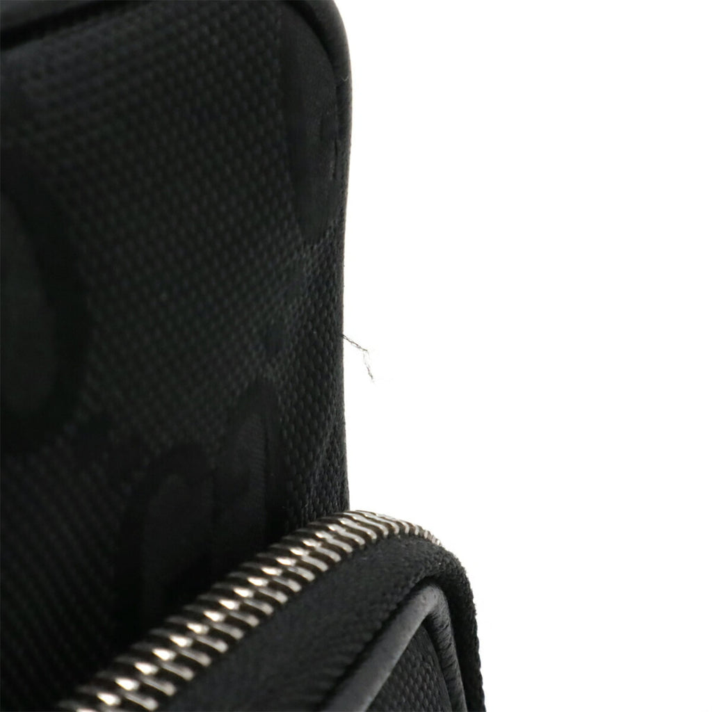 Gucci Black Nylon Canvas Leather Pochette Shoulder Bag (Pre-Owned)