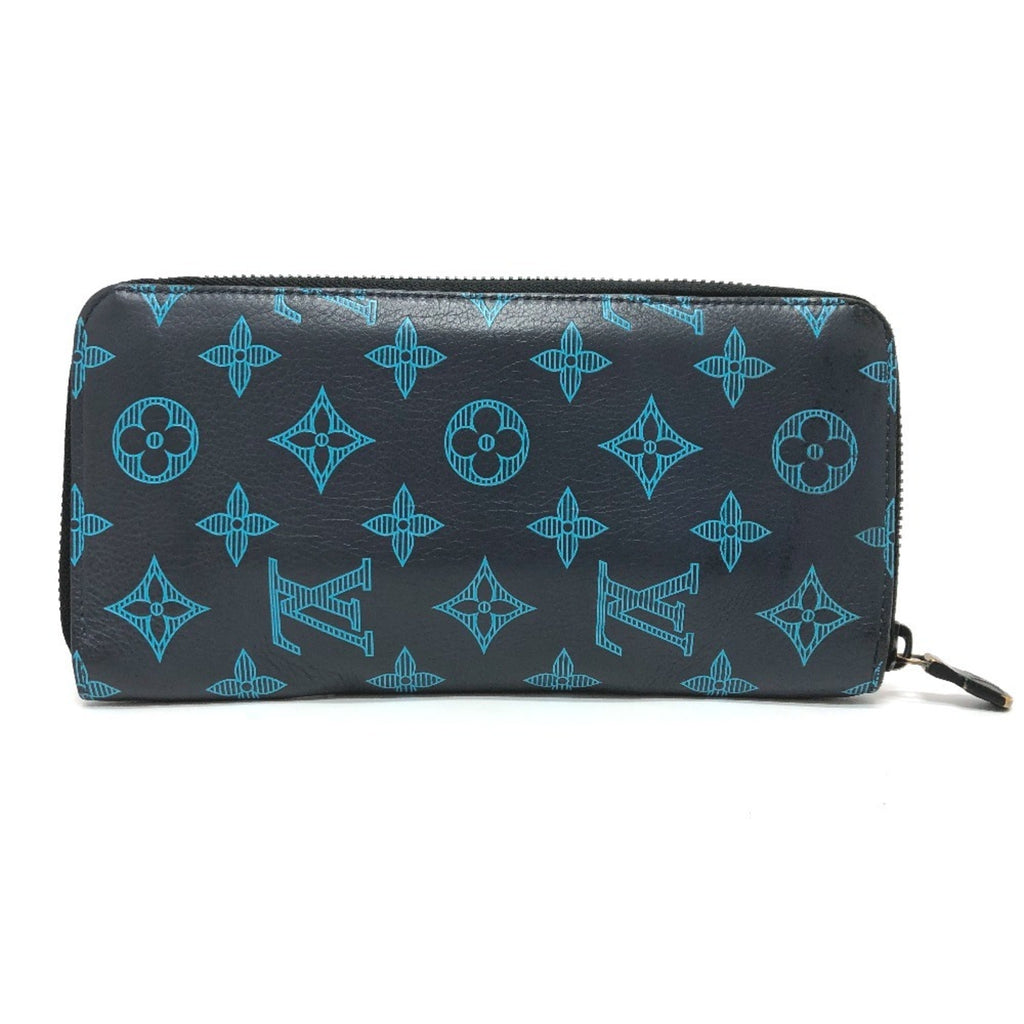 Louis Vuitton Monogram Shadow Galle Navy Monogram Shadow Long Wallet