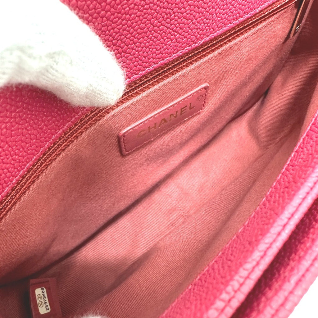 Chanel Pink Leather Shoulder Bag