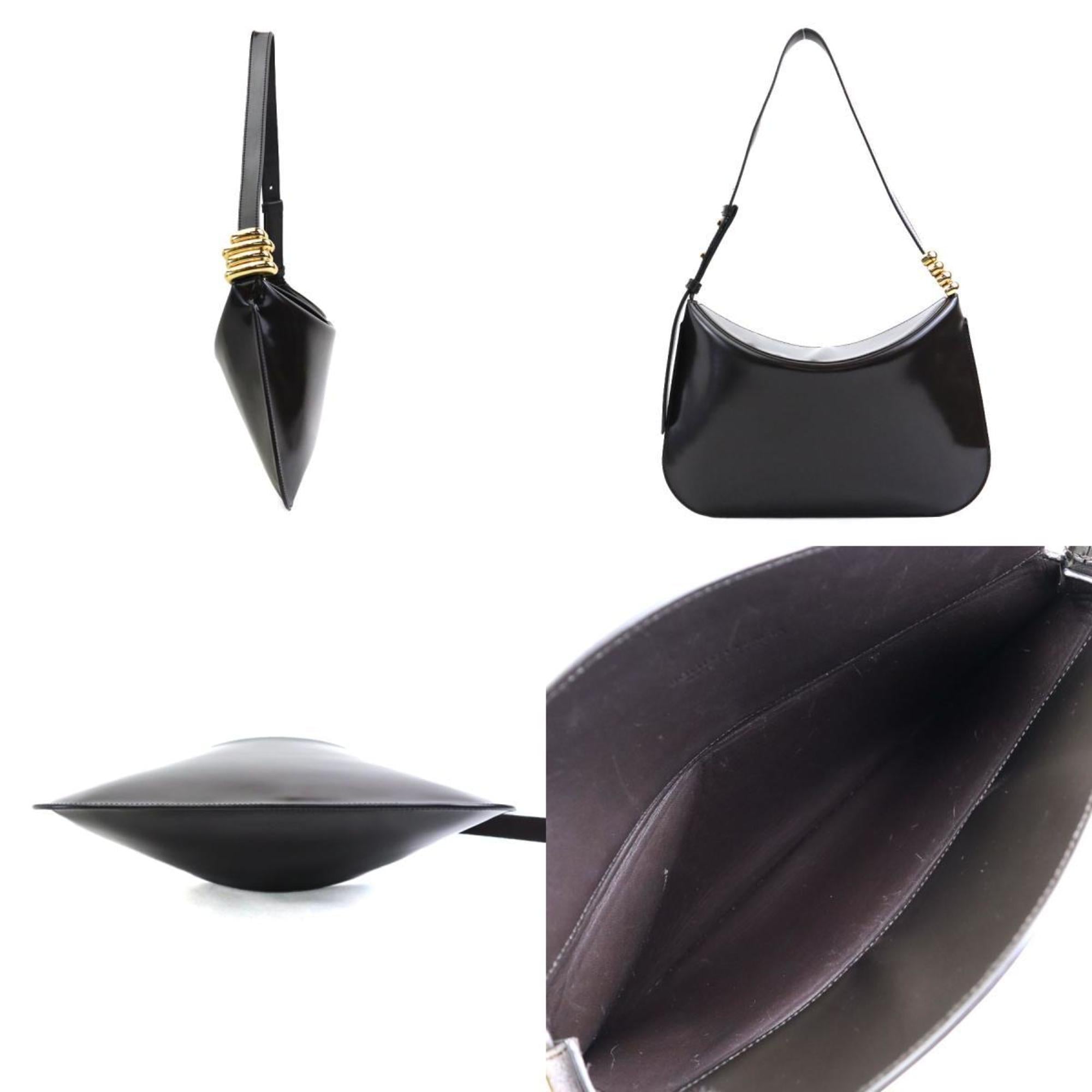 Bottega Veneta Brown Patent Leather Shoulder Bag