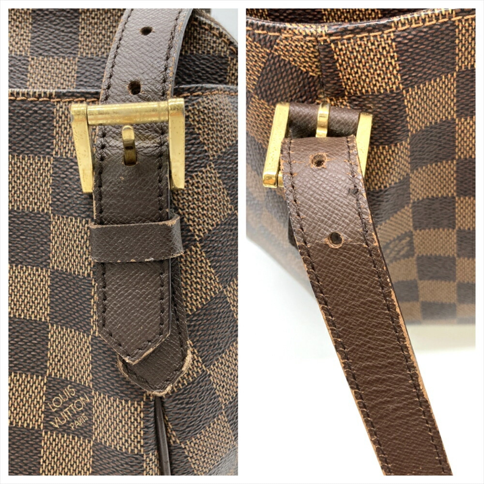 Louis Vuitton Damier Brown Damier Canvas Damier Canvas Shoulder Bag