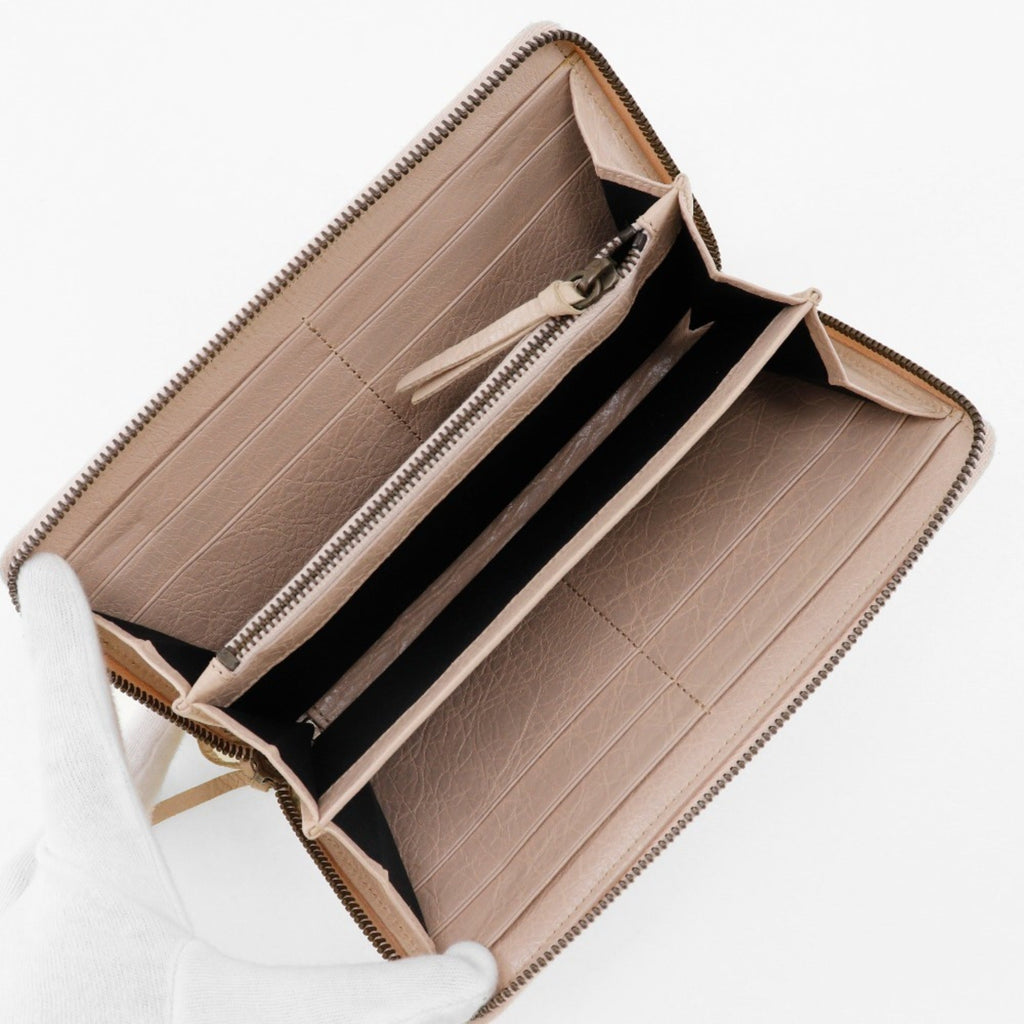 Balenciaga Beige Pink Leather Coin Purse/Coin Case