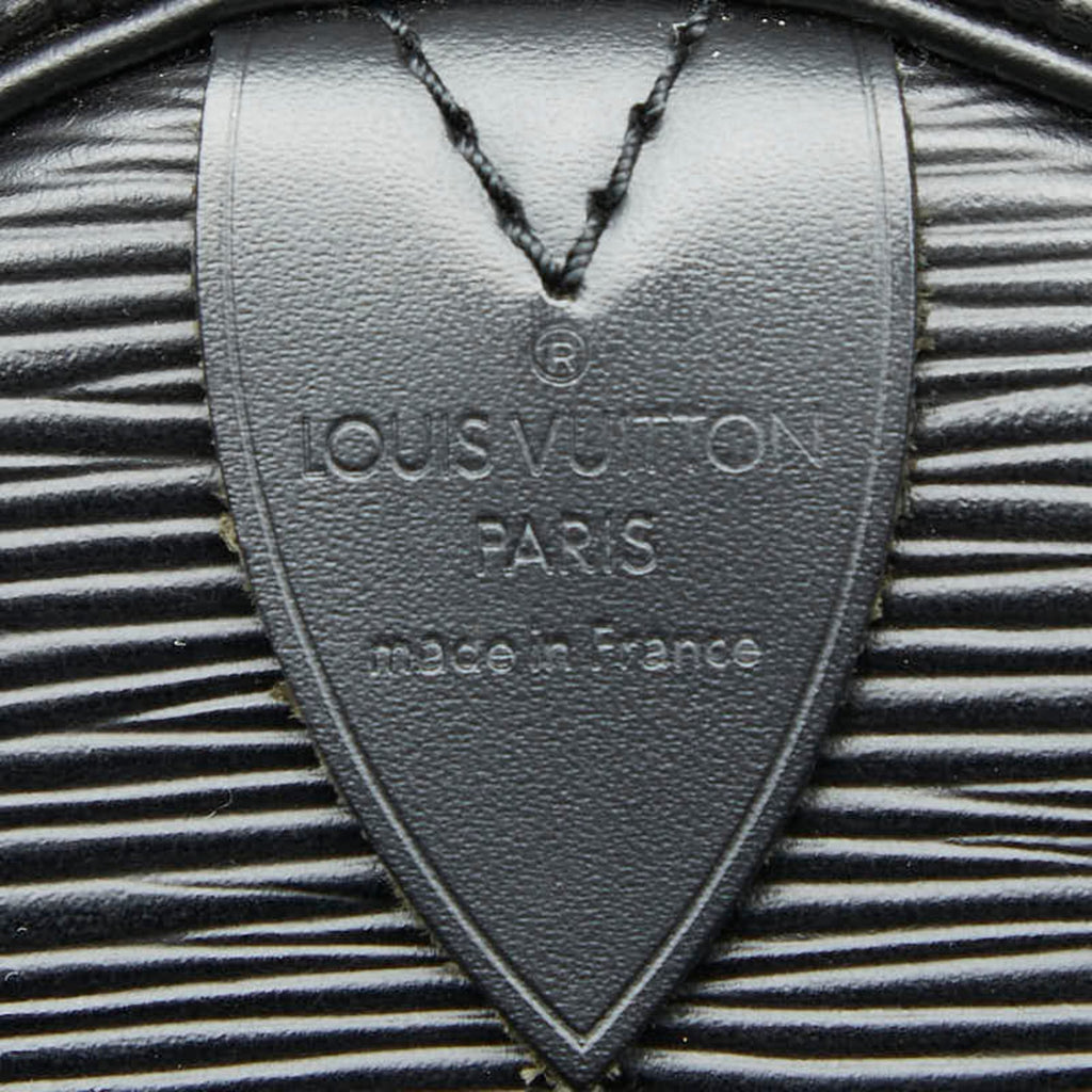 Louis Vuitton Black Noir Leather Boston Bag Handbag