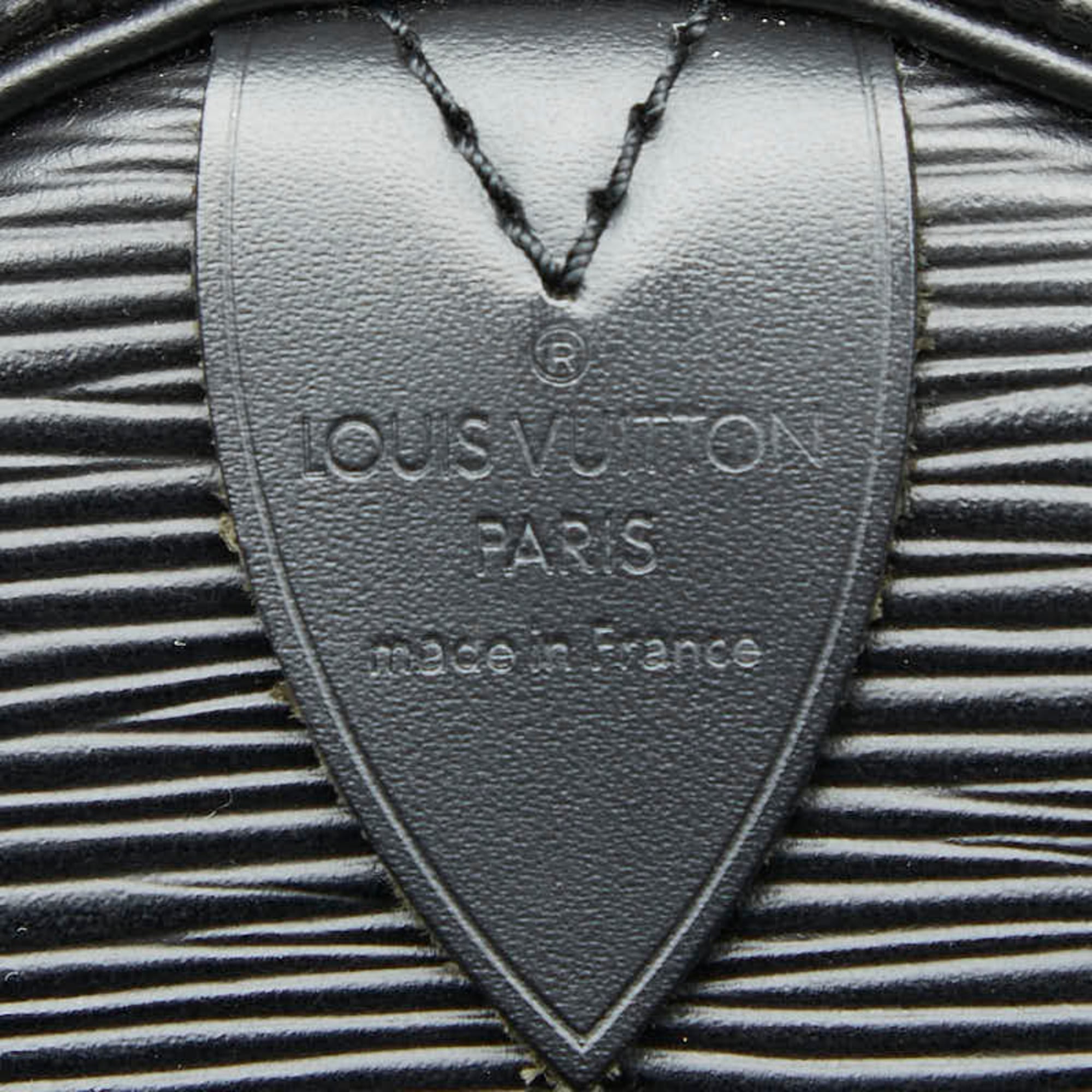 Louis Vuitton Black Noir Leather Boston Bag Handbag
