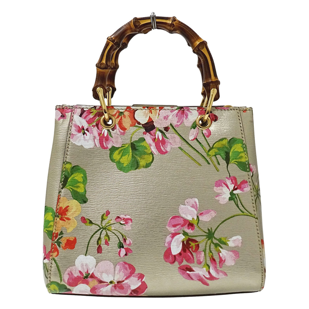 Gucci Gold Leather Handbag Shoulder Bag (Pre-Owned)
