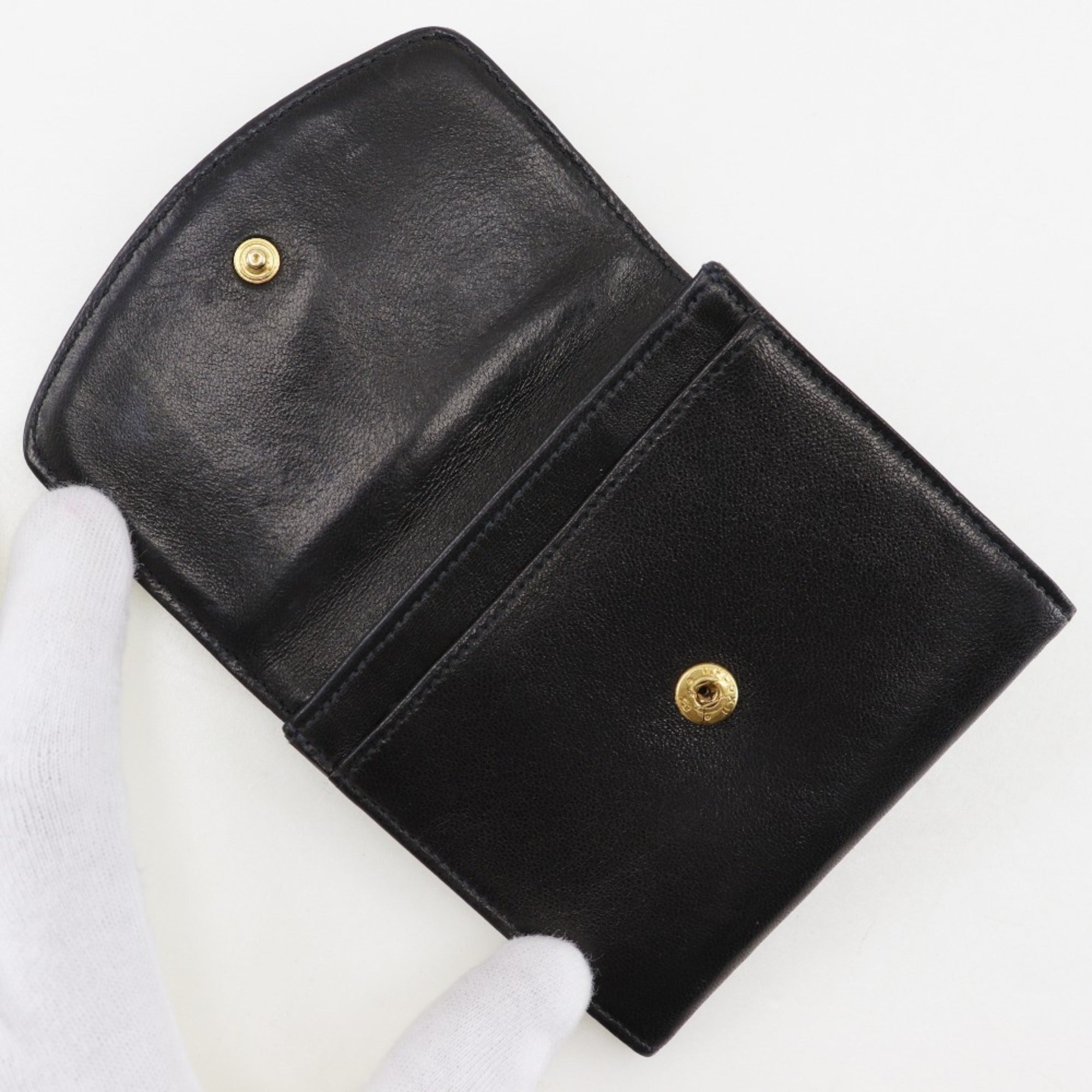 Chanel Black Leather Coin Purse/Coin Case