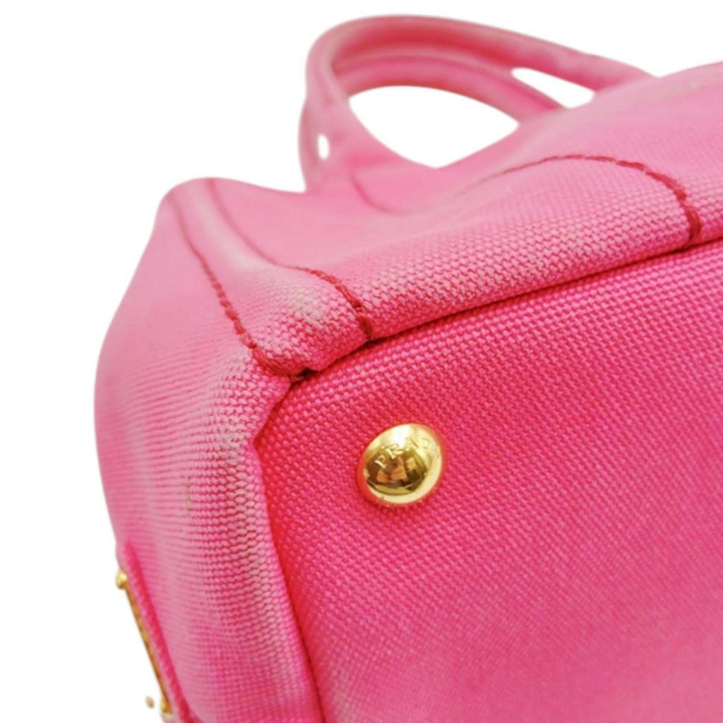 Prada Pink Canvas Tote Bag