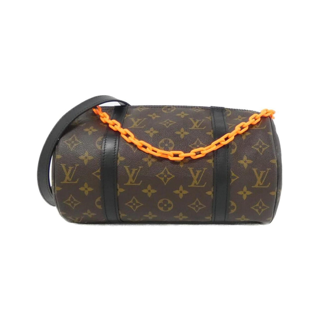 Louis Vuitton Black Brown Coated Canvas Shoulder Bag