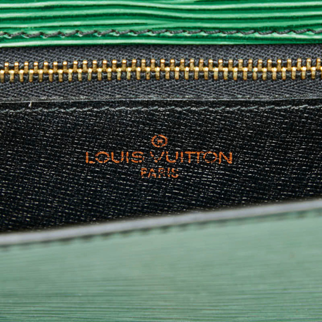 Louis Vuitton Borneo Green Leather Shoulder Bag