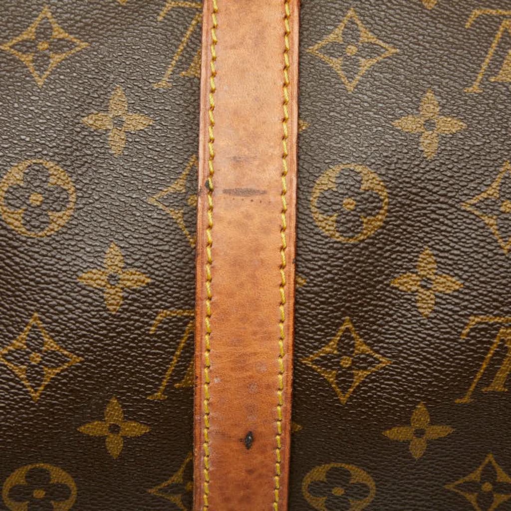 Louis Vuitton Brown Pvc Leather Boston Bag