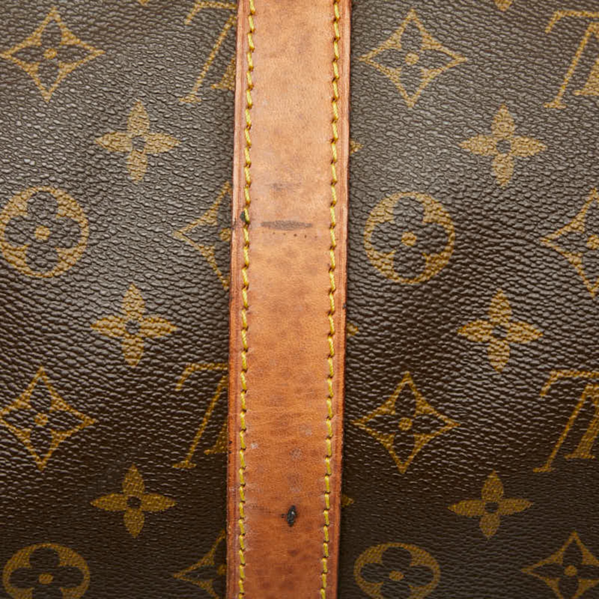 Louis Vuitton Brown Pvc Leather Boston Bag