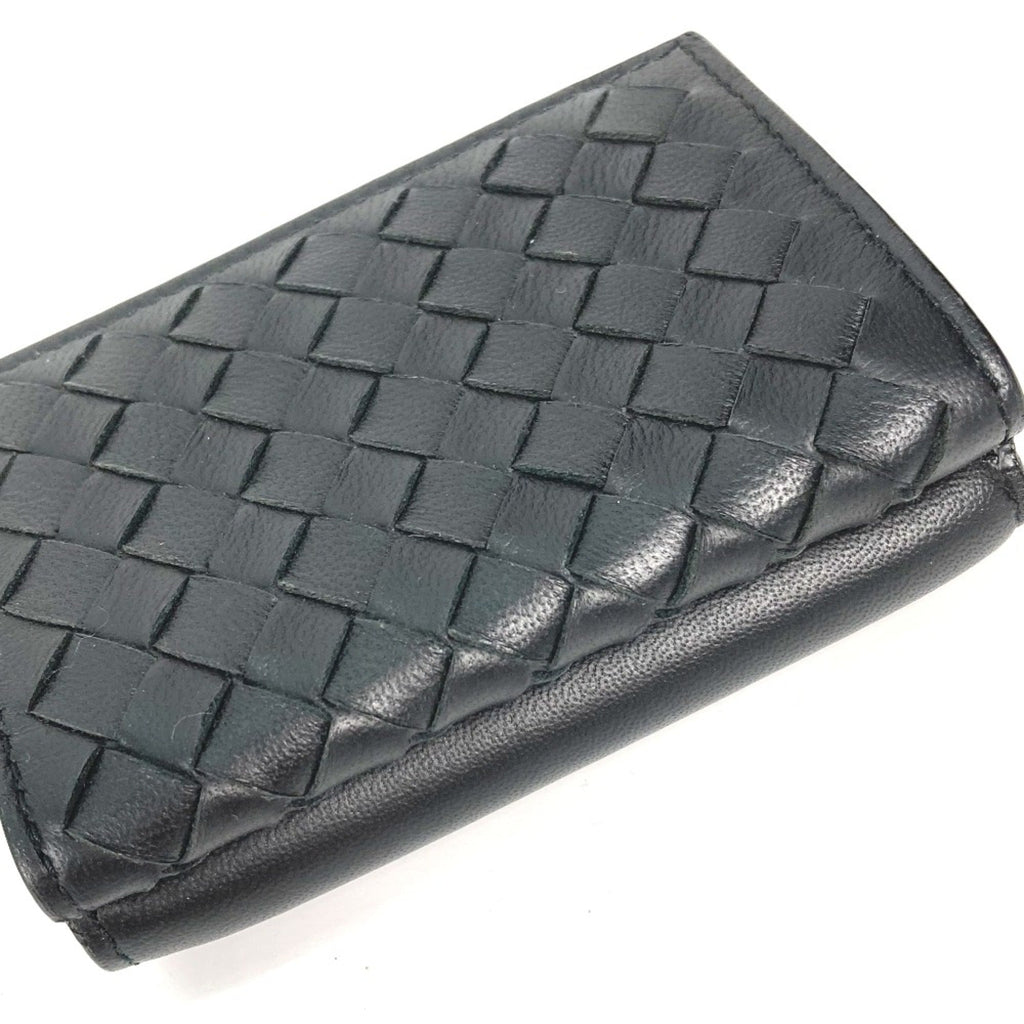 Bottega Veneta Black Leather Wallet (Tri-Fold)
