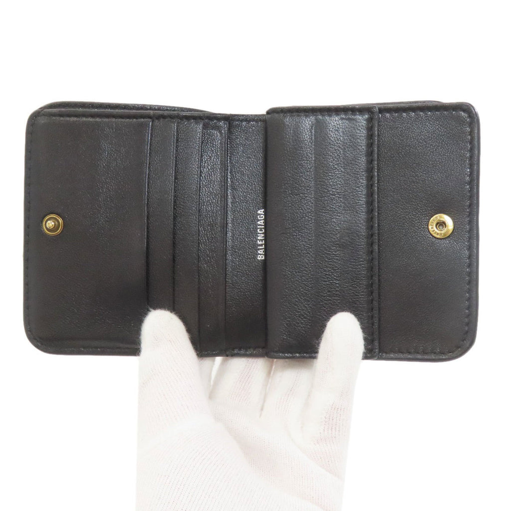Balenciaga Black Leather Wallet (Bi-Fold)