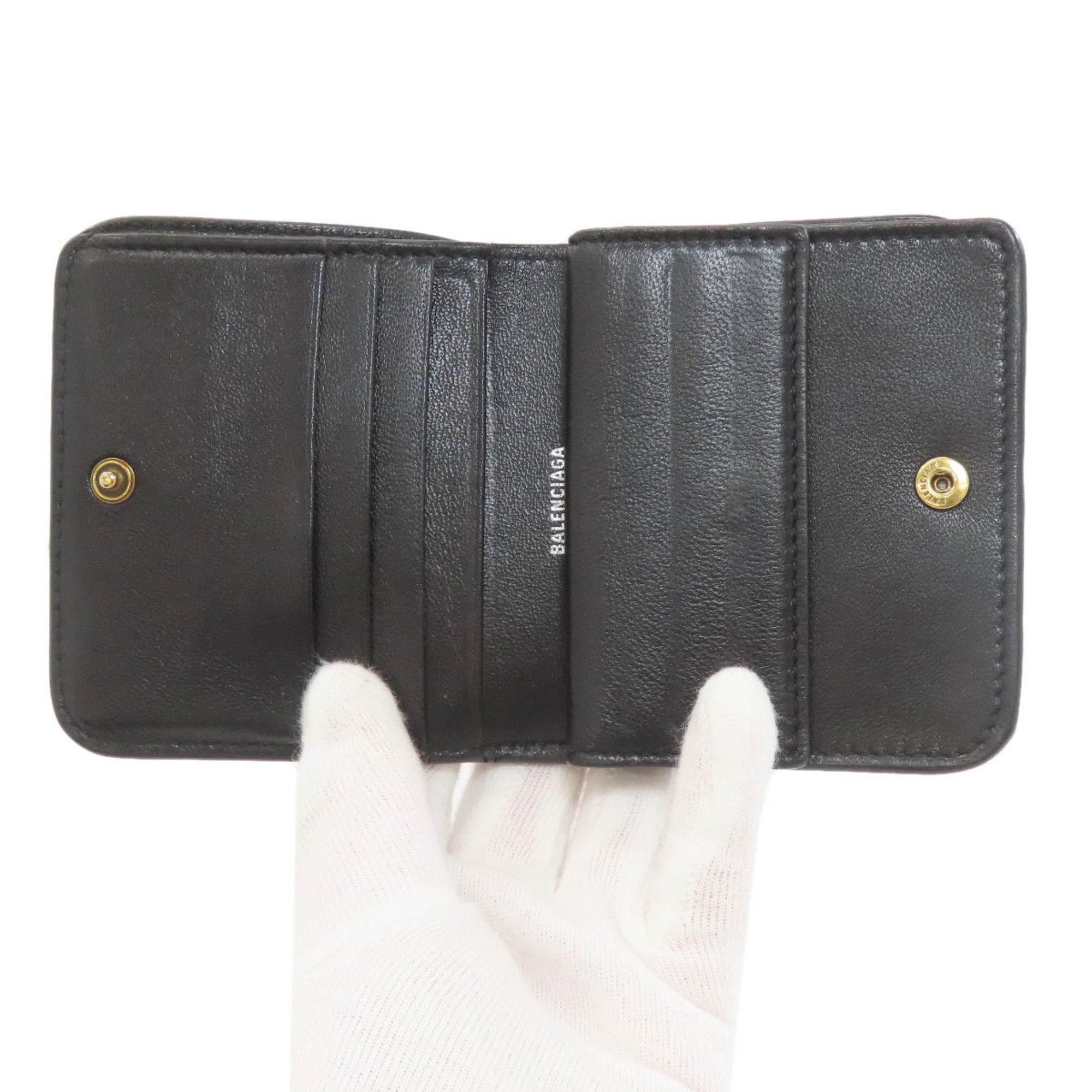 Balenciaga Black Leather Wallet (Bi-Fold)