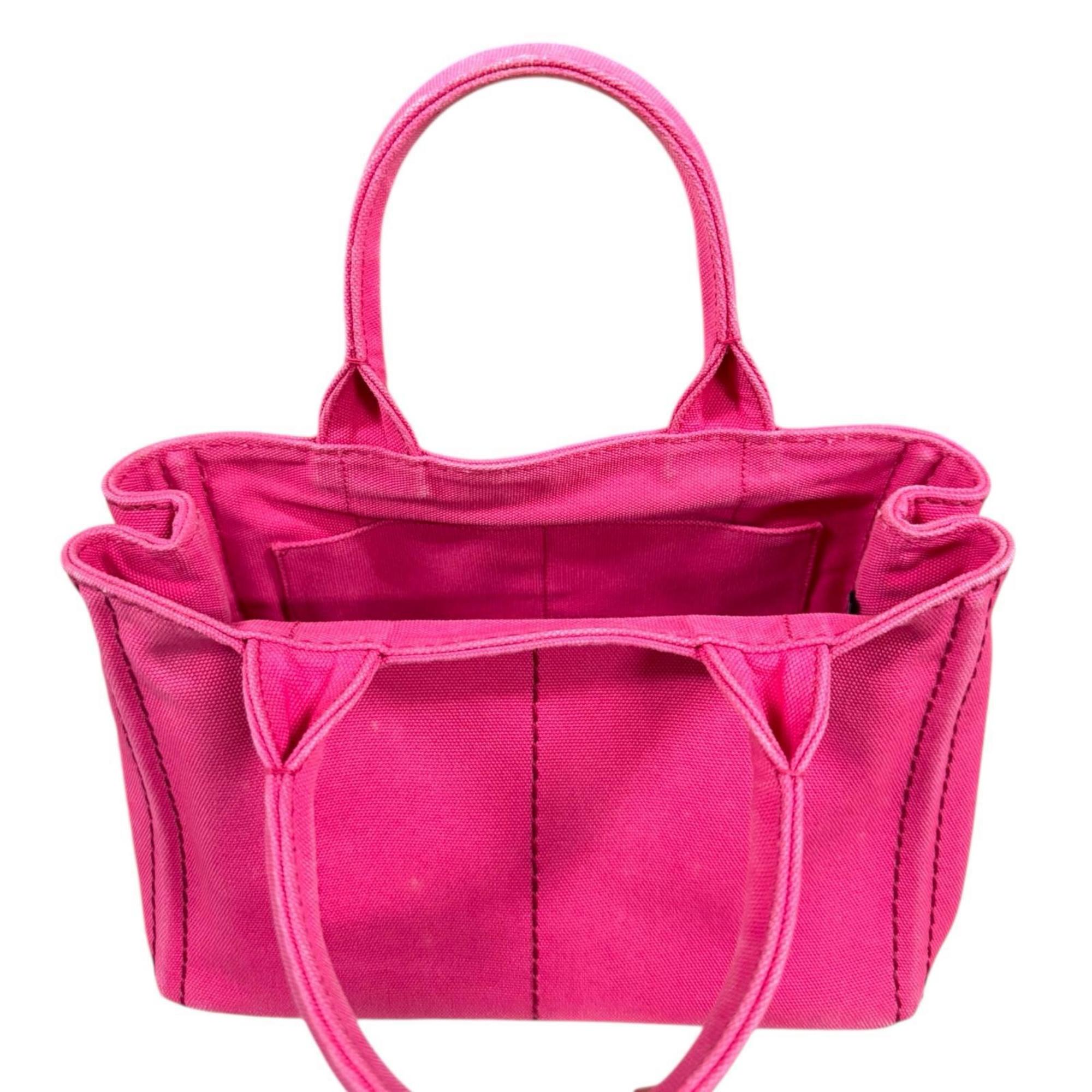 Prada Pink Canvas Shoulder Bag