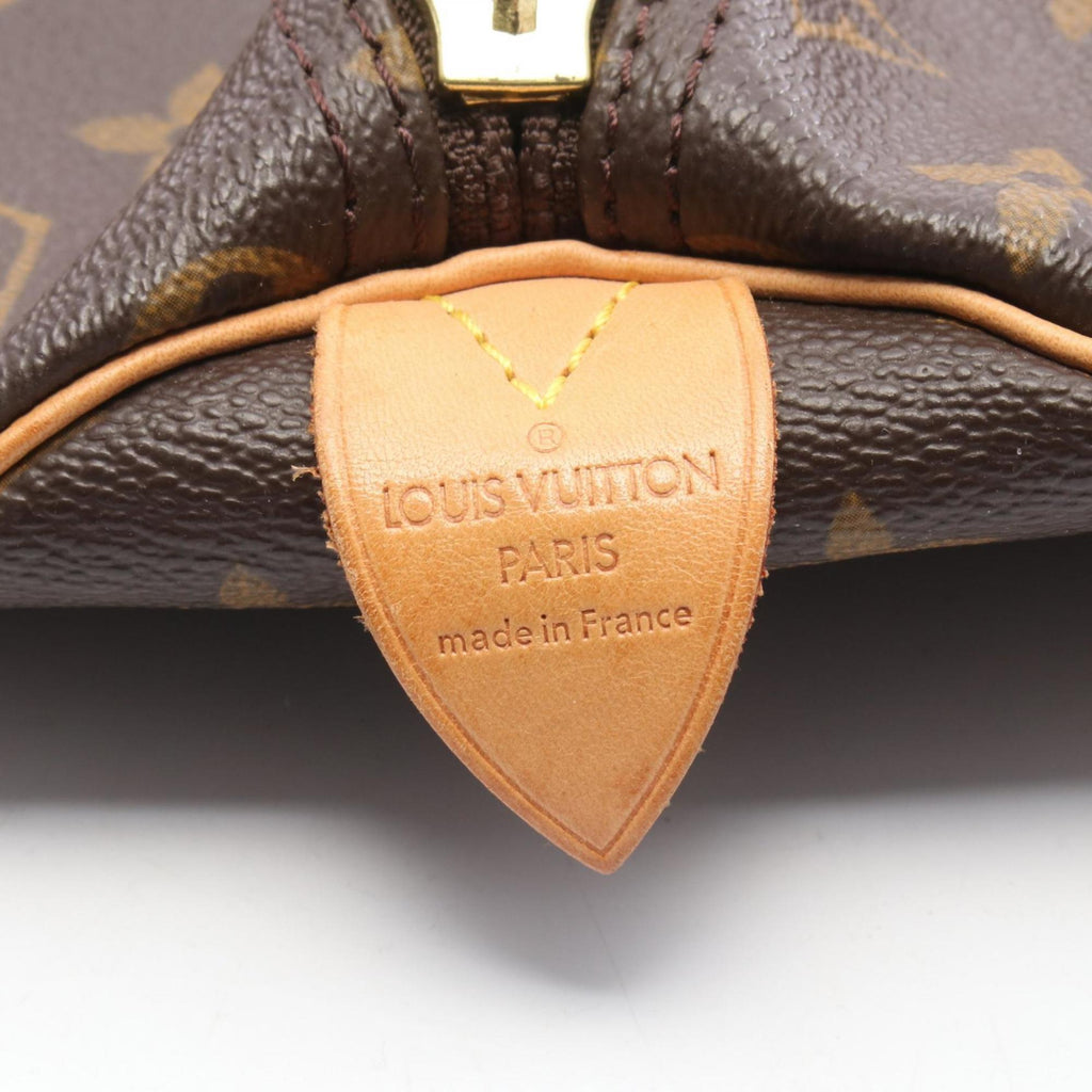 Louis Vuitton Brown Coated Canvas Leather Boston Bag