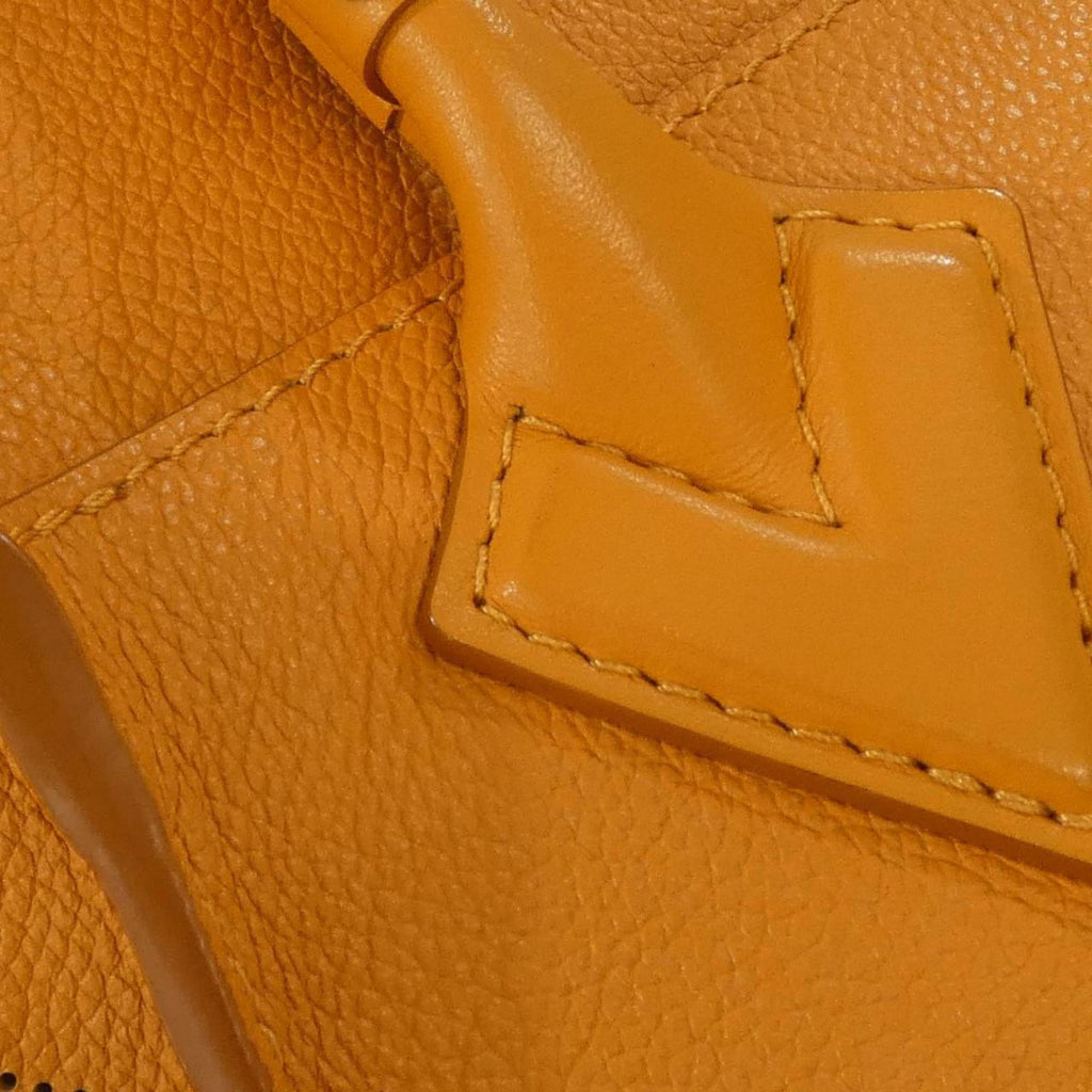 Louis Vuitton Gold Orange Leather Handbag