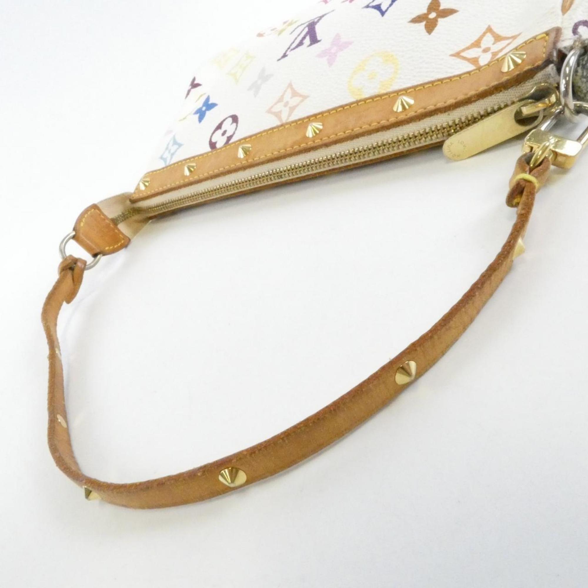 Louis Vuitton Monogram Multicolore White Coated Canvas Pochette Pouch