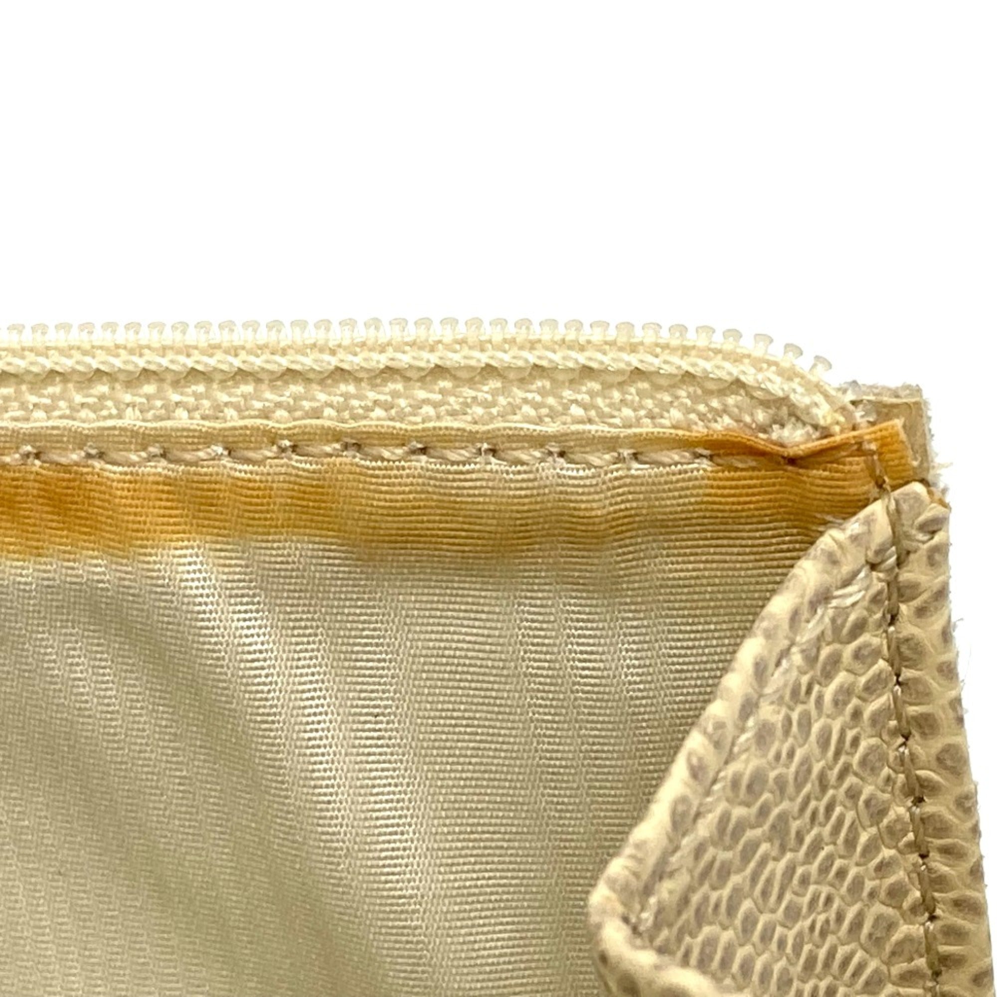 Chanel Beige Leather Long Wallet (Bi-Fold)