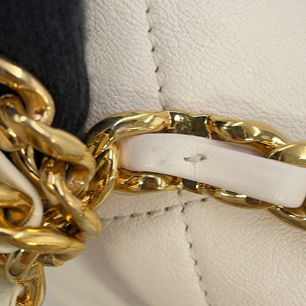 Chanel White Leather Handbag Shoulder Bag