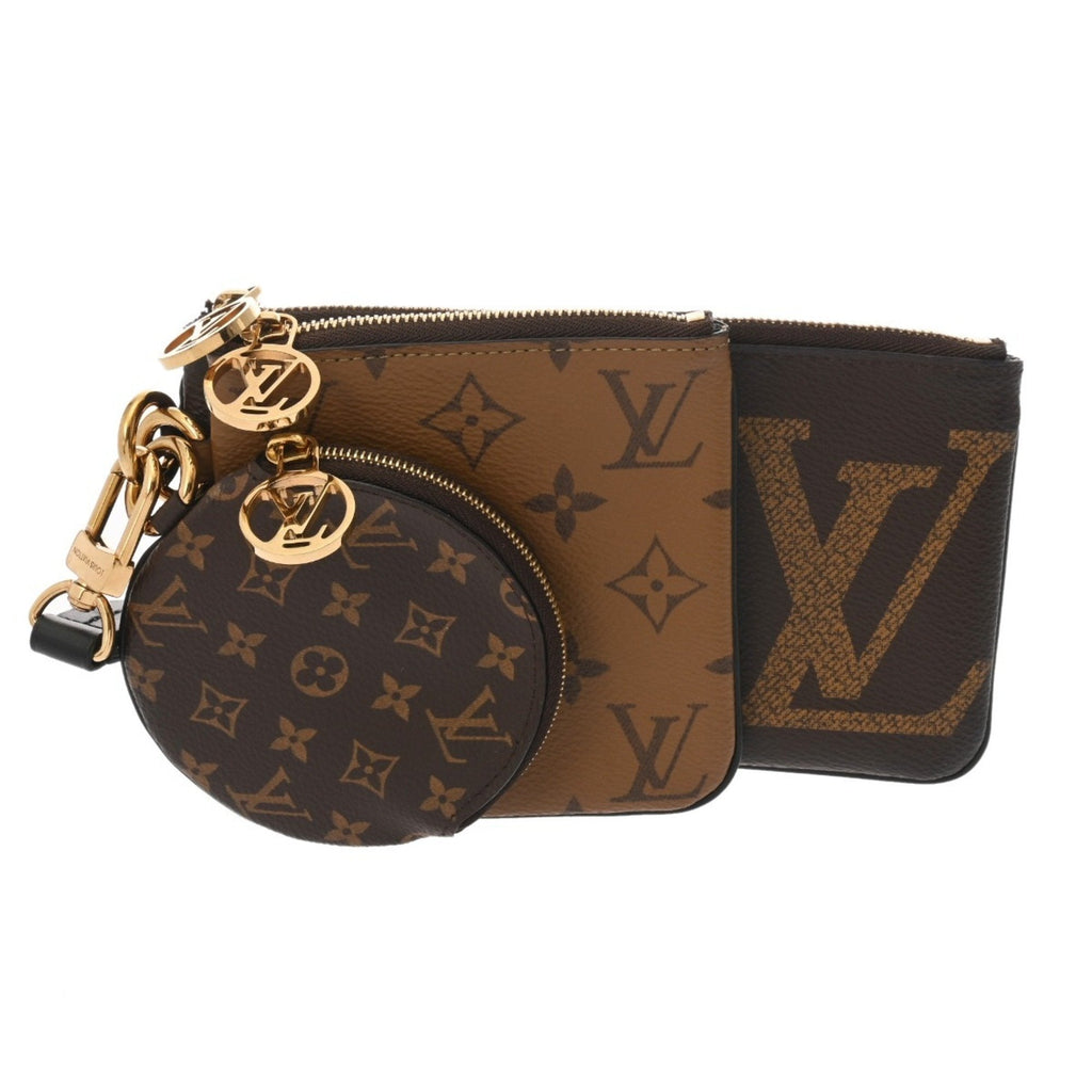 Louis Vuitton Brown Camel Monogram Canvas Pochette Pouch