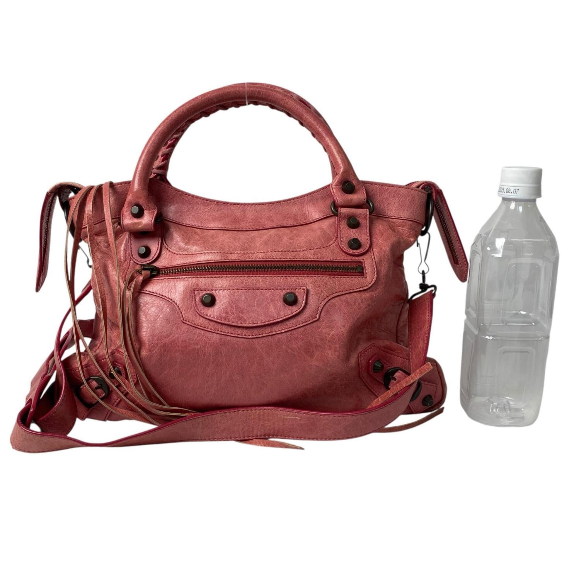 Balenciaga Pink Leather Handbag Shoulder