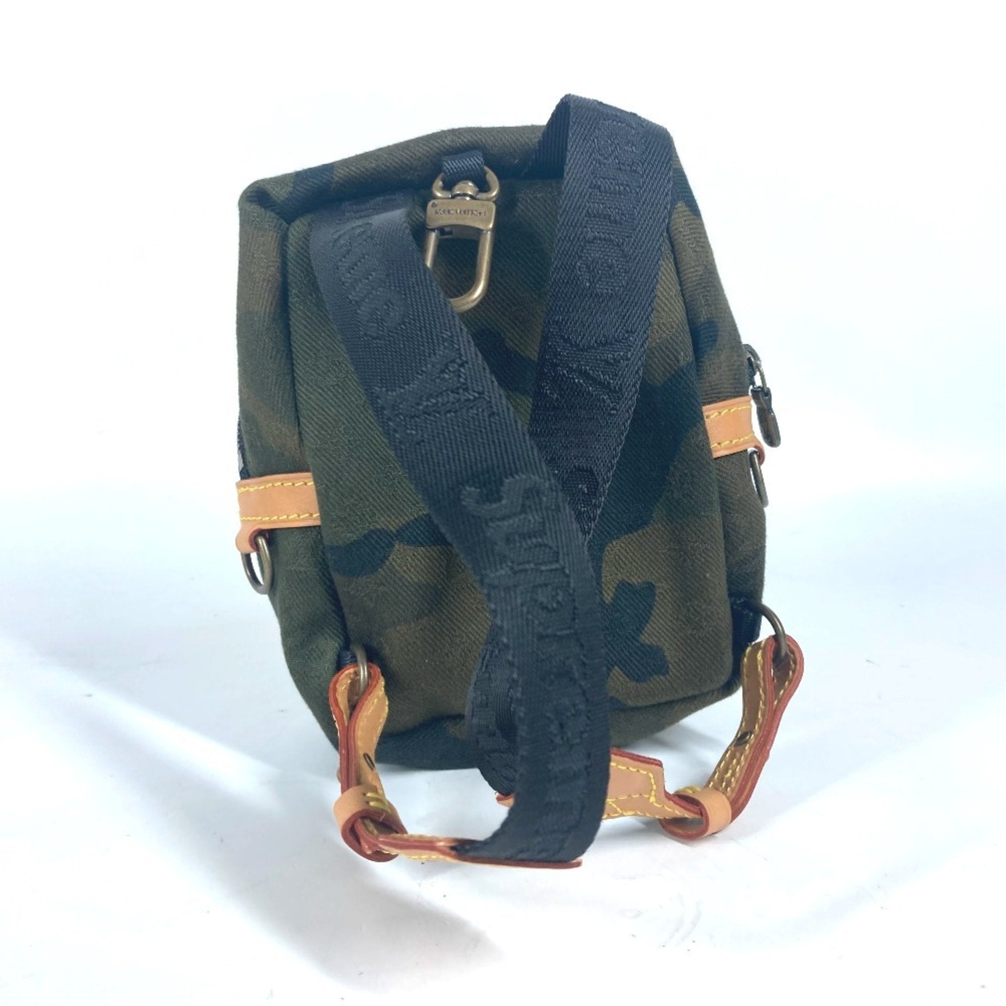 Louis Vuitton Camouflage Green Canvas Backpack