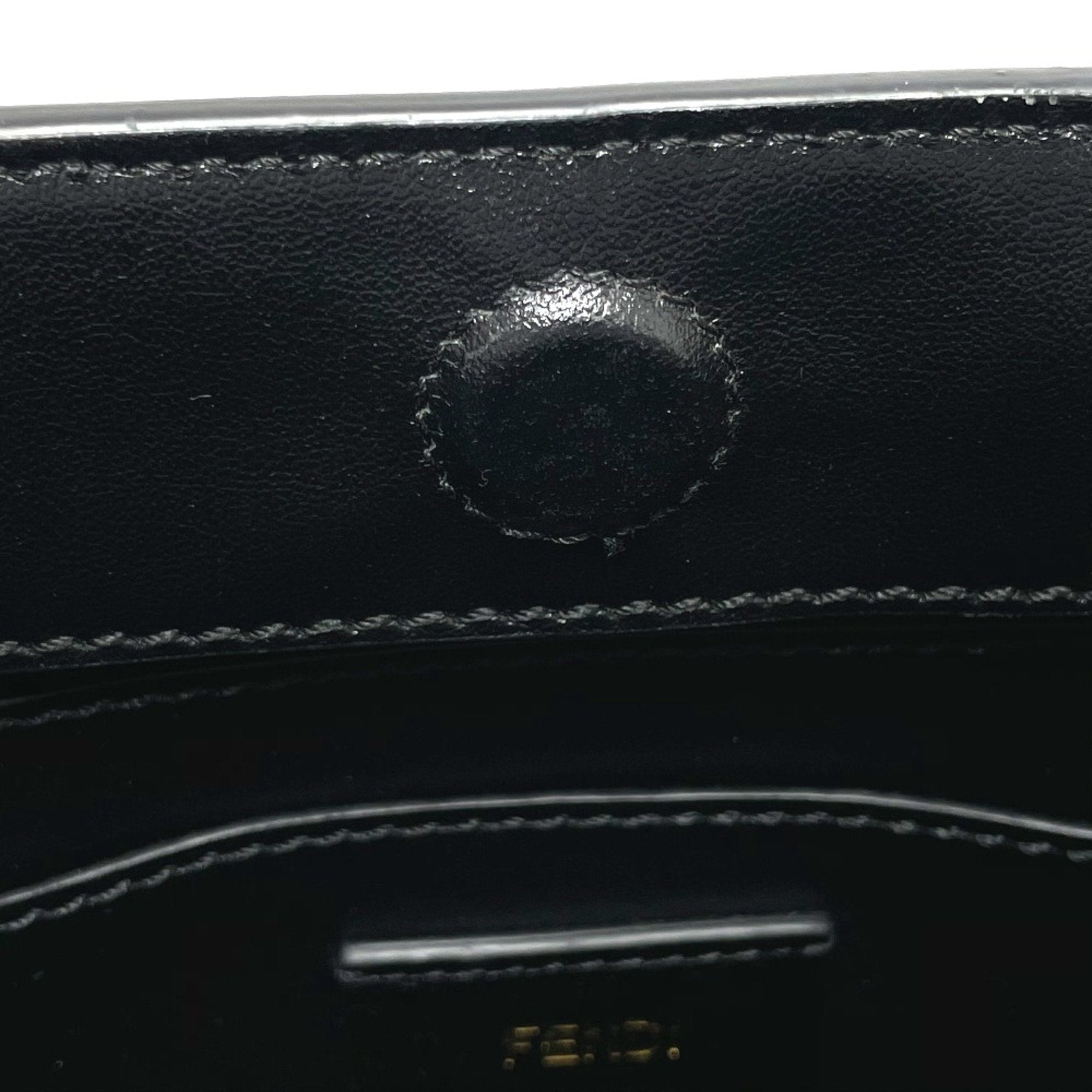 Fendi Yellow Leather Shoulder Bag