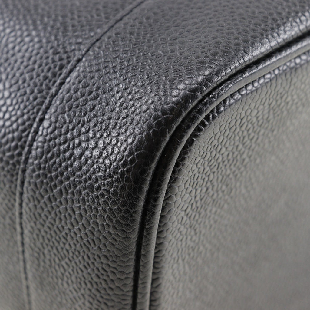 Chanel Black Caviar Leather Handbag Pouch