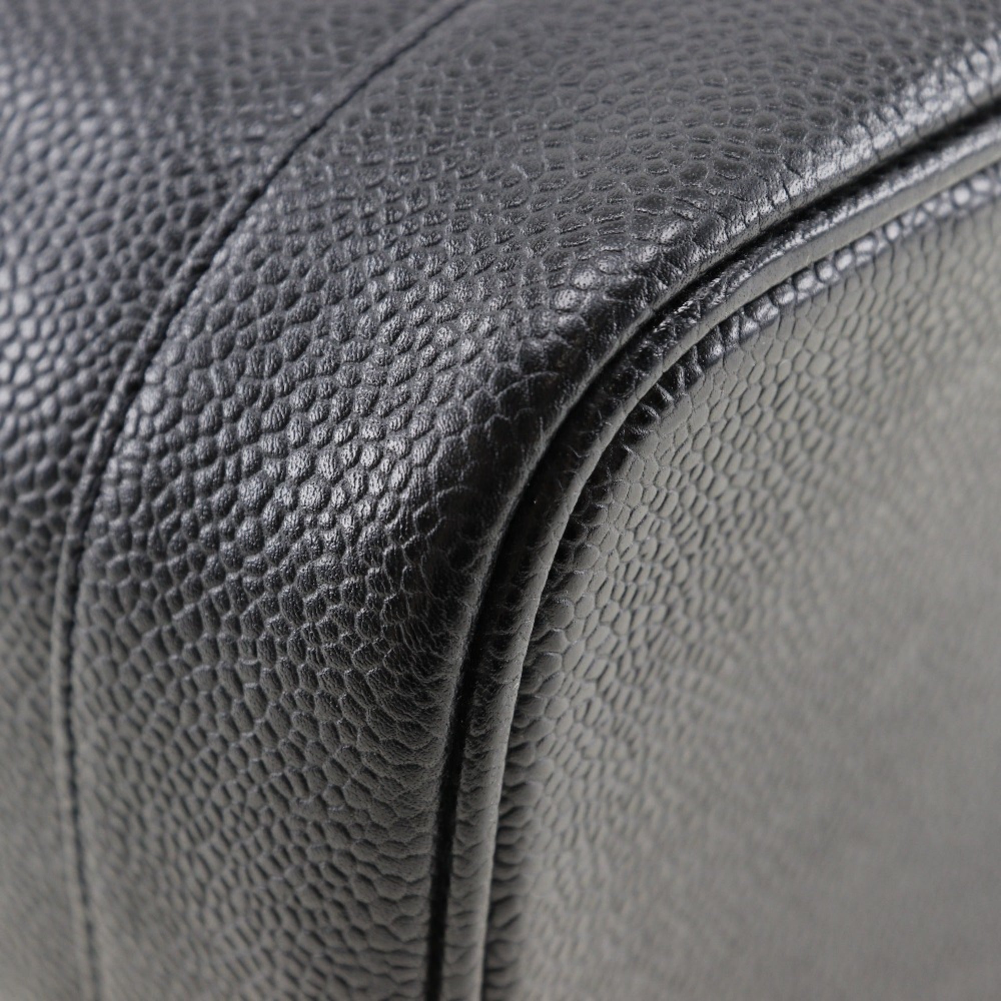 Chanel Black Caviar Leather Handbag Pouch