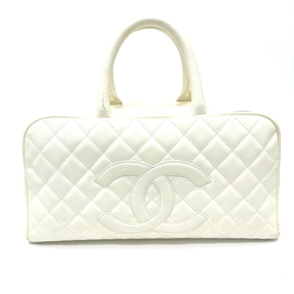 Chanel White Leather Handbag