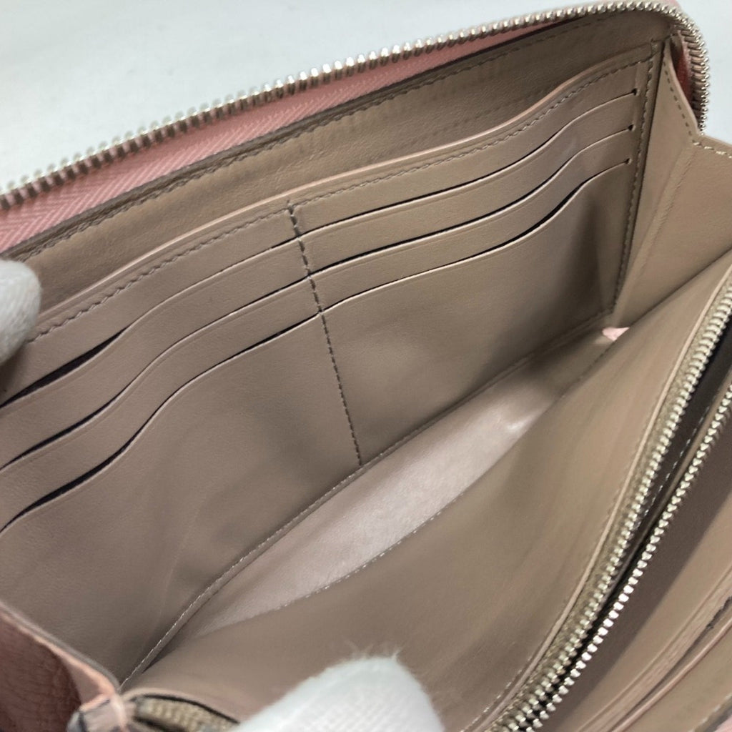 Louis Vuitton Pink Leather Long Wallet