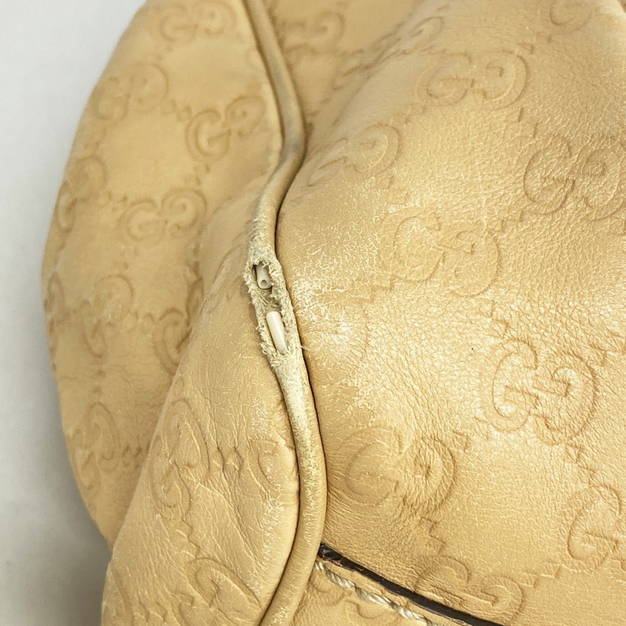 Gucci Beige Leather Tote Bag (Pre-Owned)
