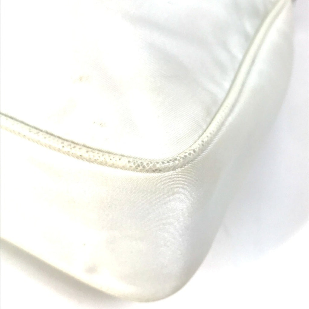 Prada Beige White Yellow Nylon Pouch Shoulder Bag