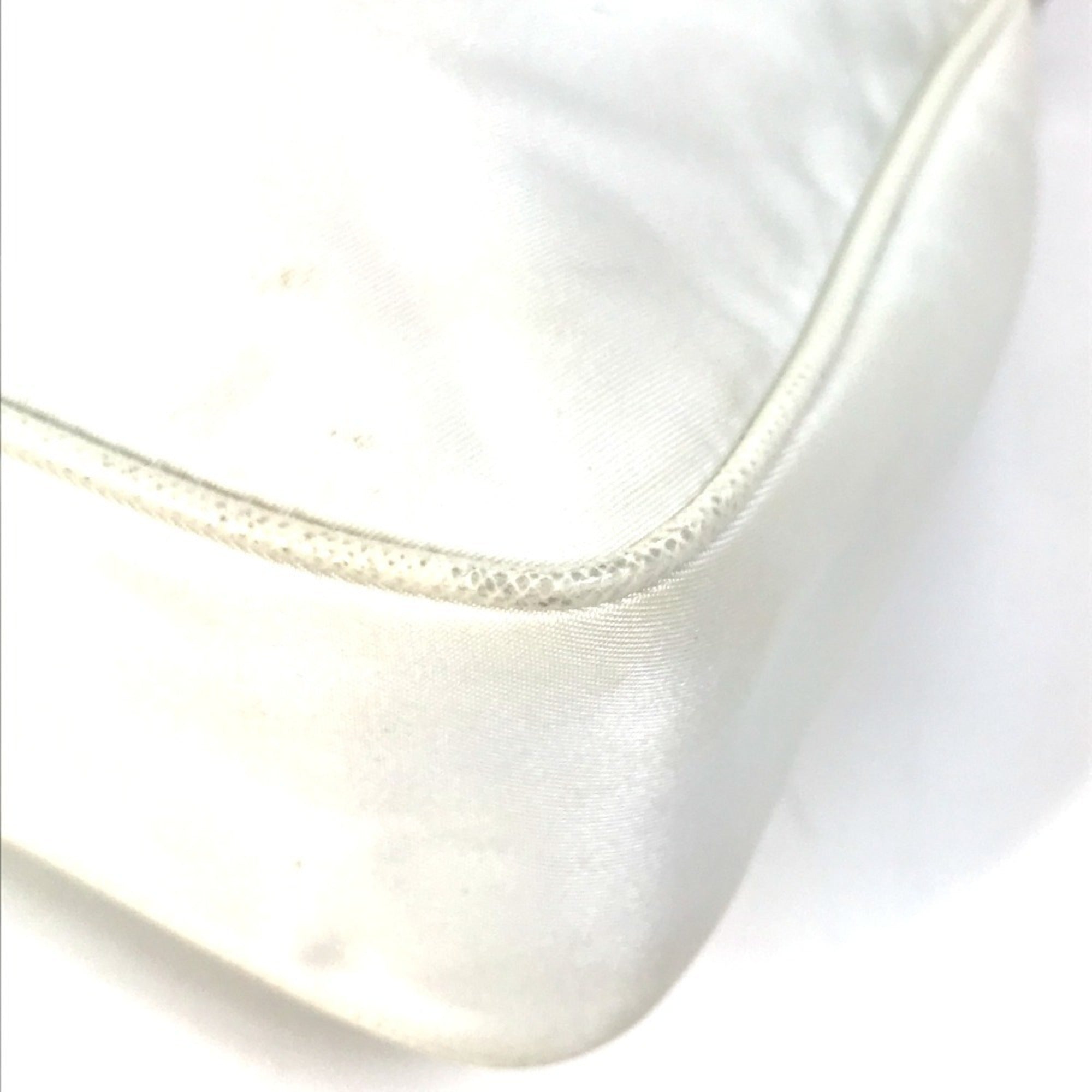 Prada Beige White Yellow Nylon Pouch Shoulder Bag