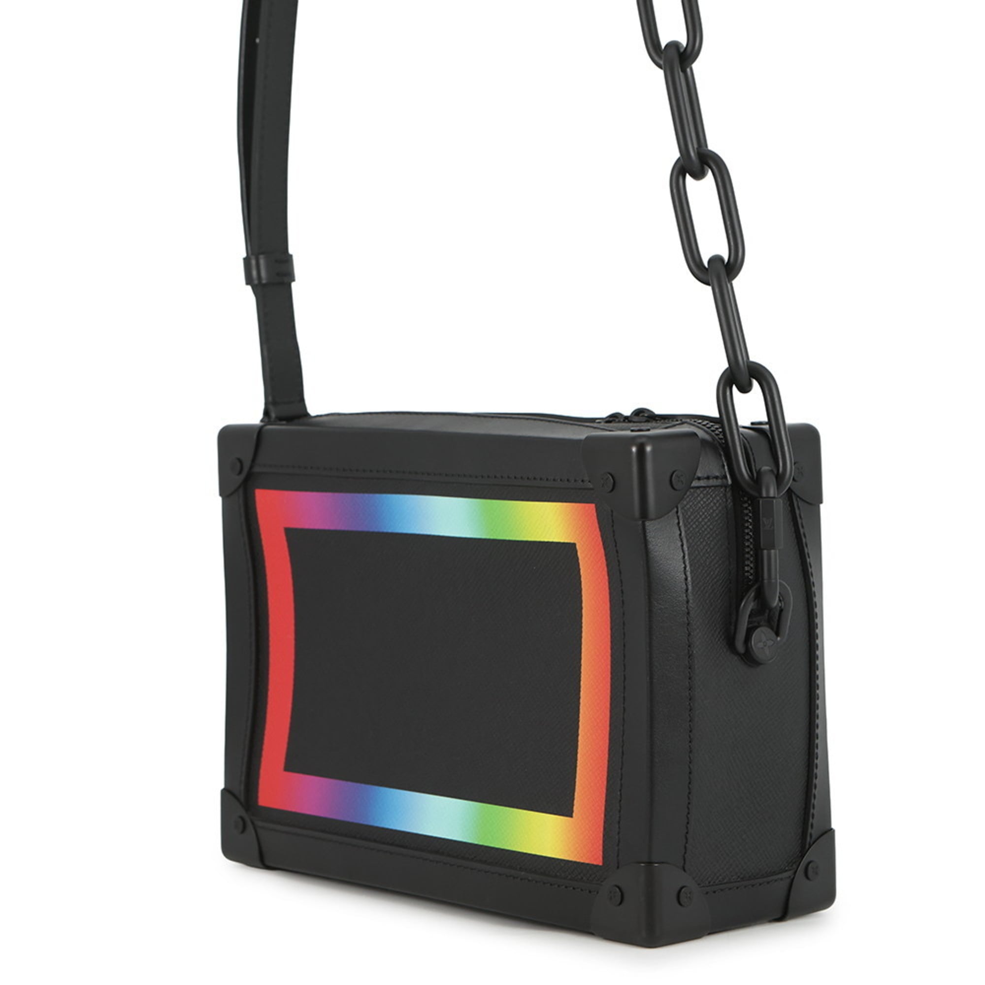 Louis Vuitton Taiga Black Noir Taiga Leather Handbag Shoulder Bag