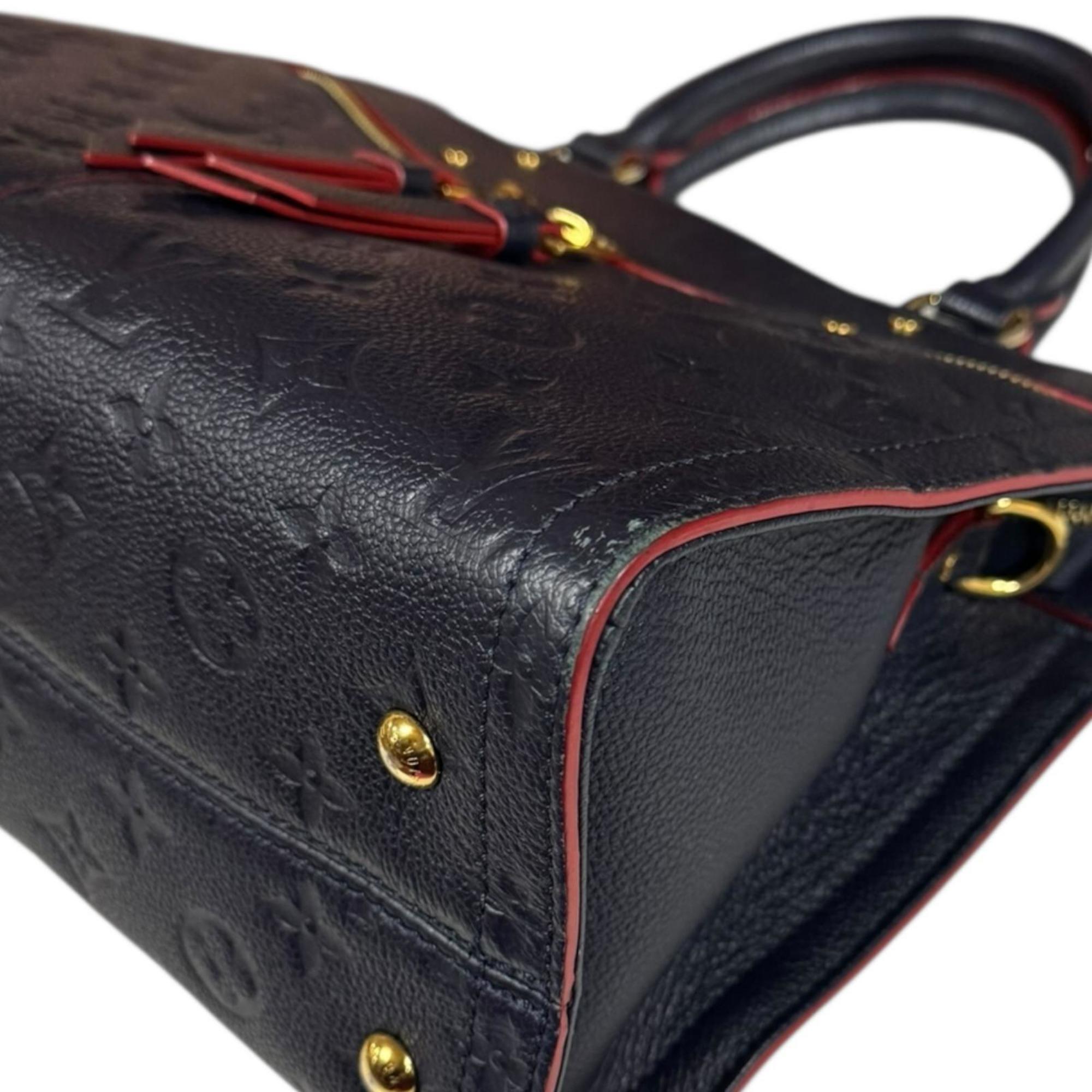 Louis Vuitton Marine Rouge Navy Monogram Empreinte Shoulder Bag