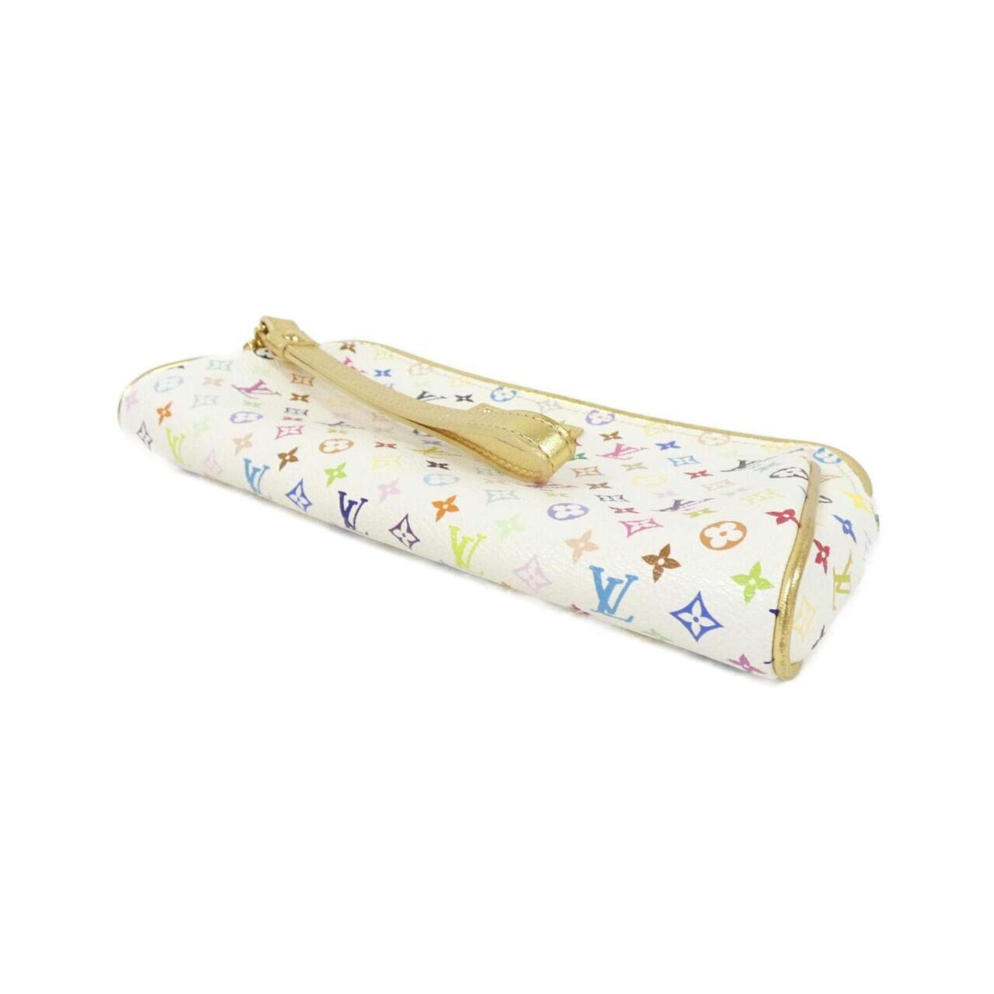 Louis Vuitton Multi-Color White Coated Canvas Pouch