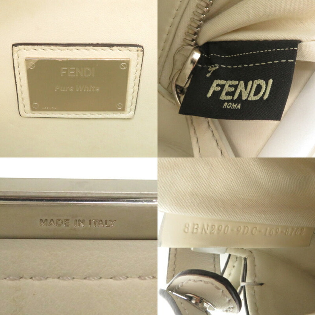 Fendi Peekaboo White Leather Handbag
